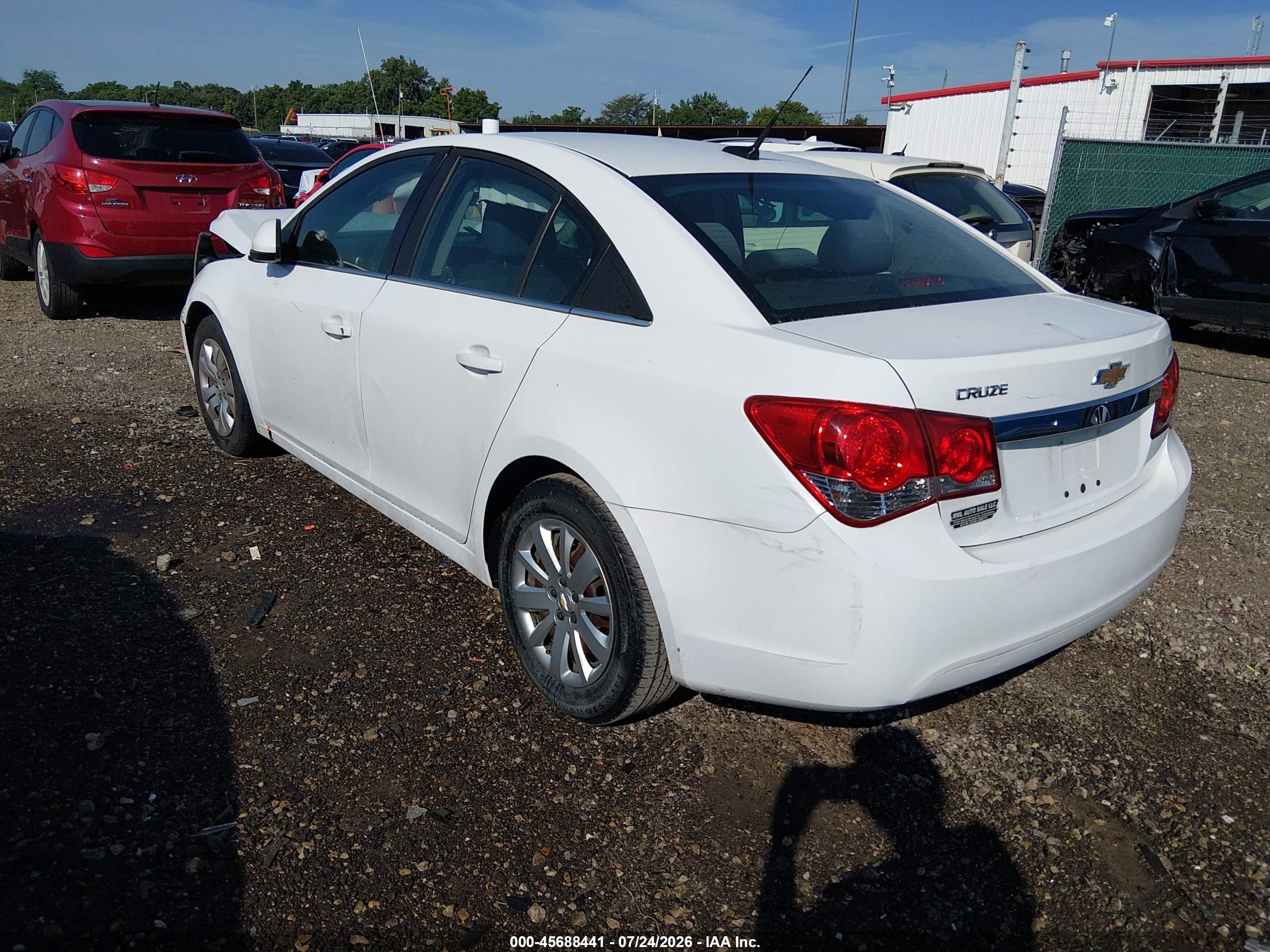 2011 Chevrolet Cruze 1lt White vin: 1G1PF5S92B7124635