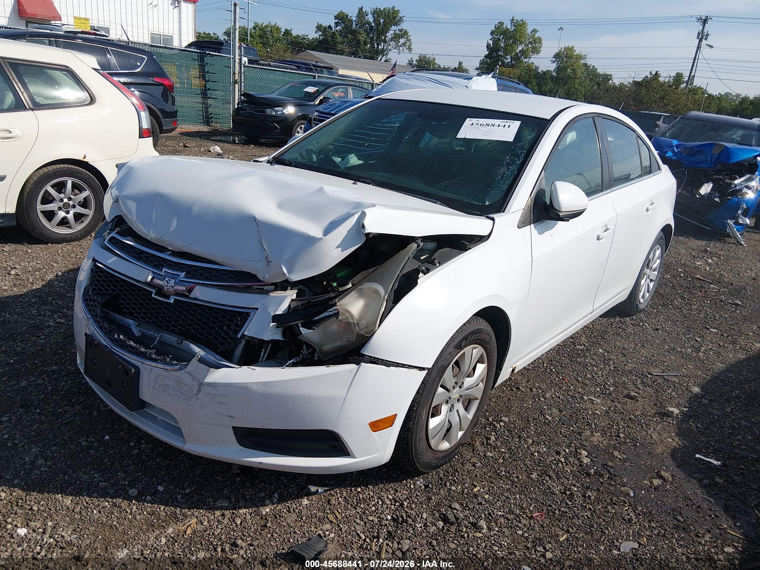 2011 Chevrolet Cruze 1lt White vin: 1G1PF5S92B7124635