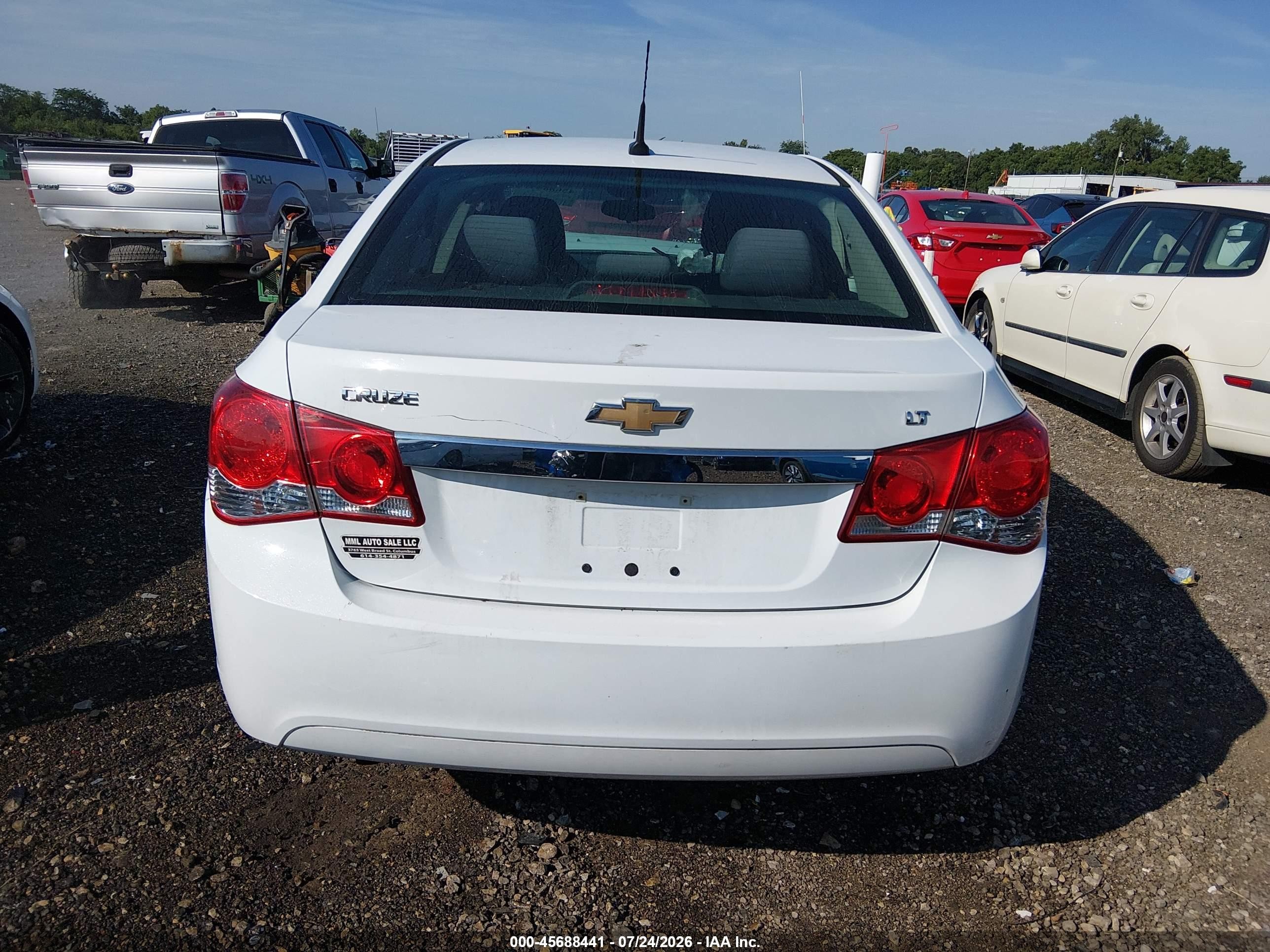 2011 Chevrolet Cruze 1lt White vin: 1G1PF5S92B7124635