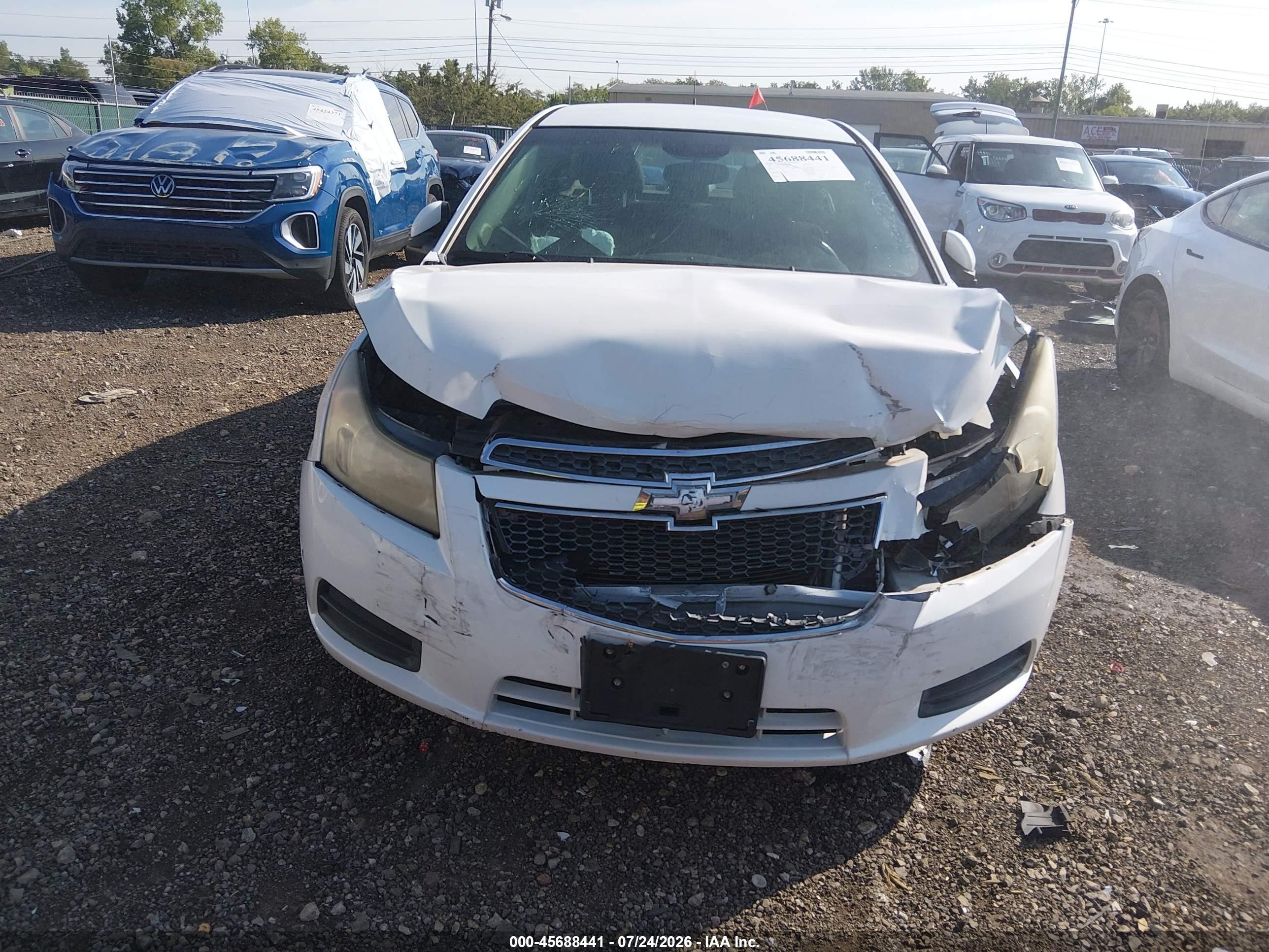 2011 Chevrolet Cruze 1lt White vin: 1G1PF5S92B7124635