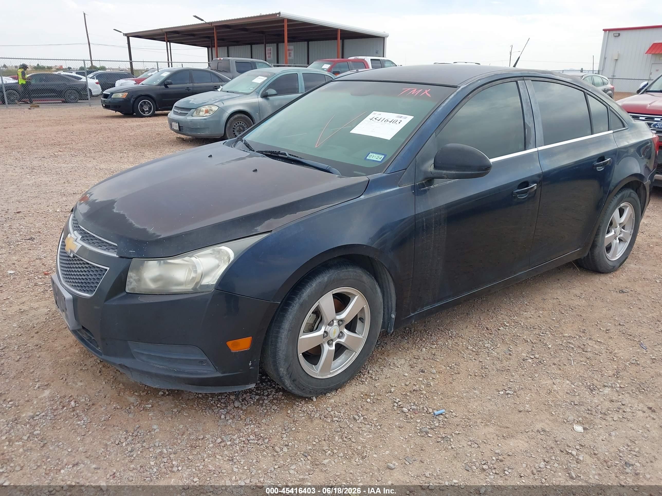 2011 Chevrolet Cruze 1lt Black vin: 1G1PF5S92B7170403