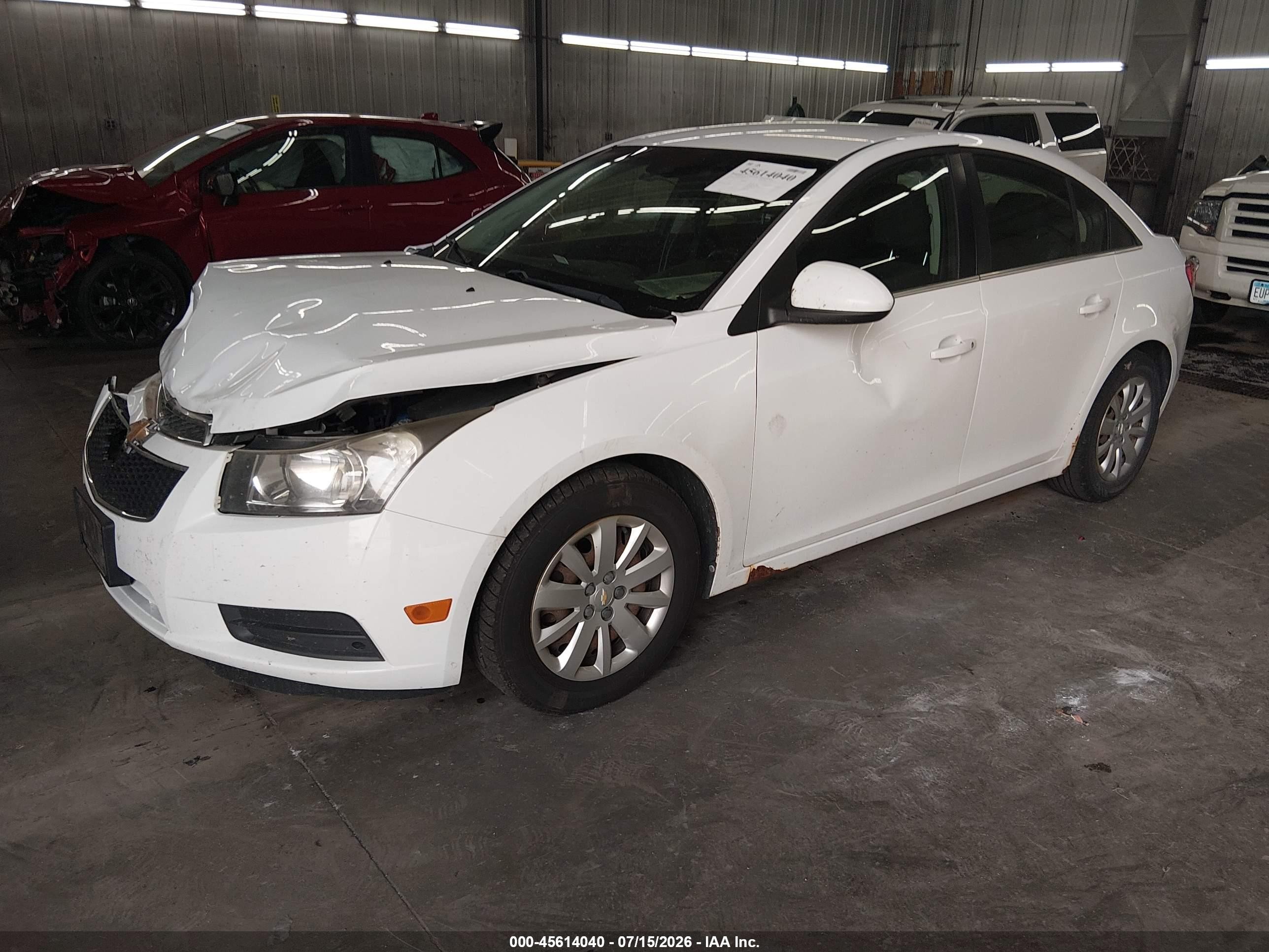 2011 Chevrolet Cruze 1lt White vin: 1G1PF5S92B7295692