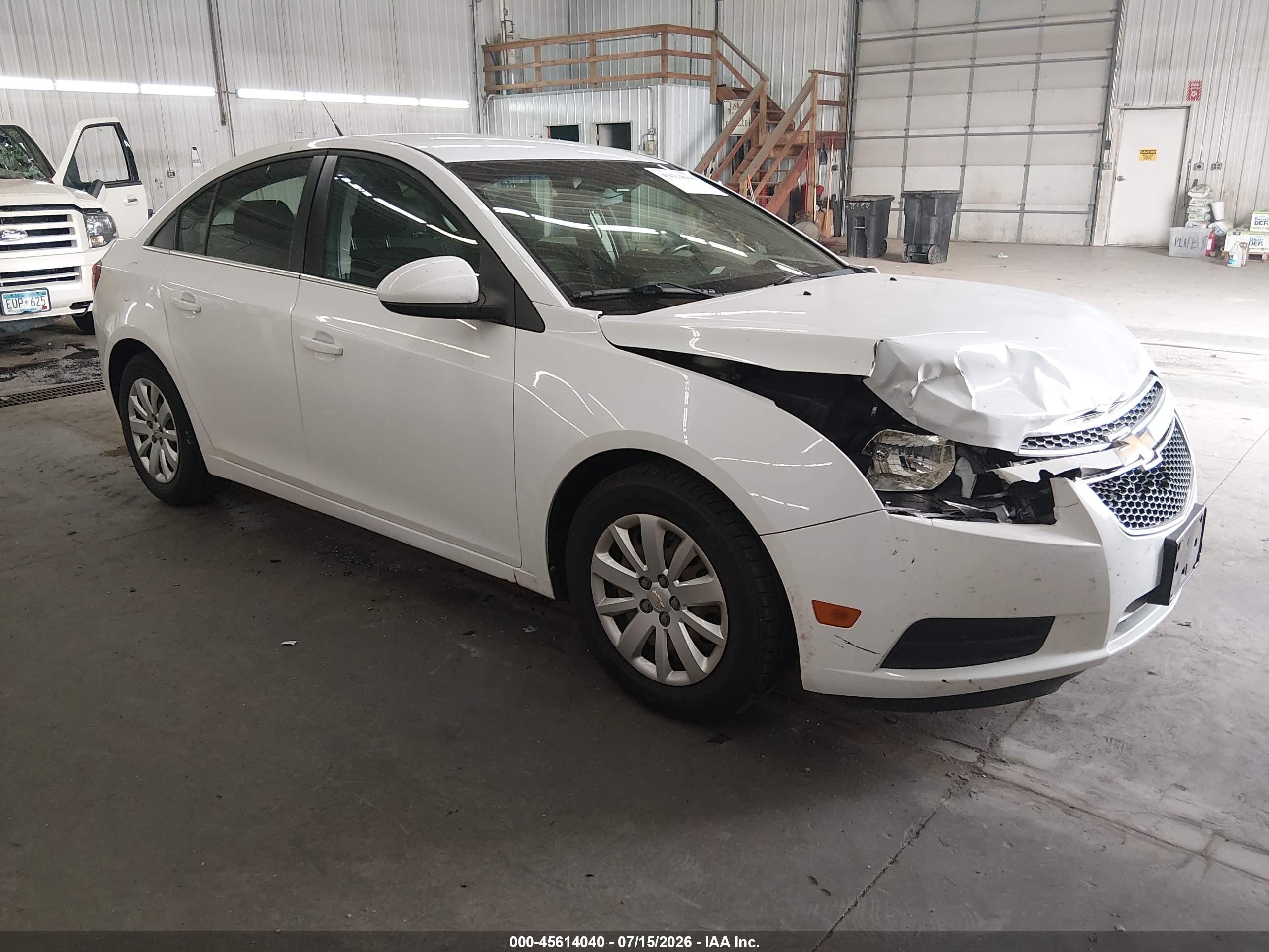 2011 Chevrolet Cruze 1lt White vin: 1G1PF5S92B7295692