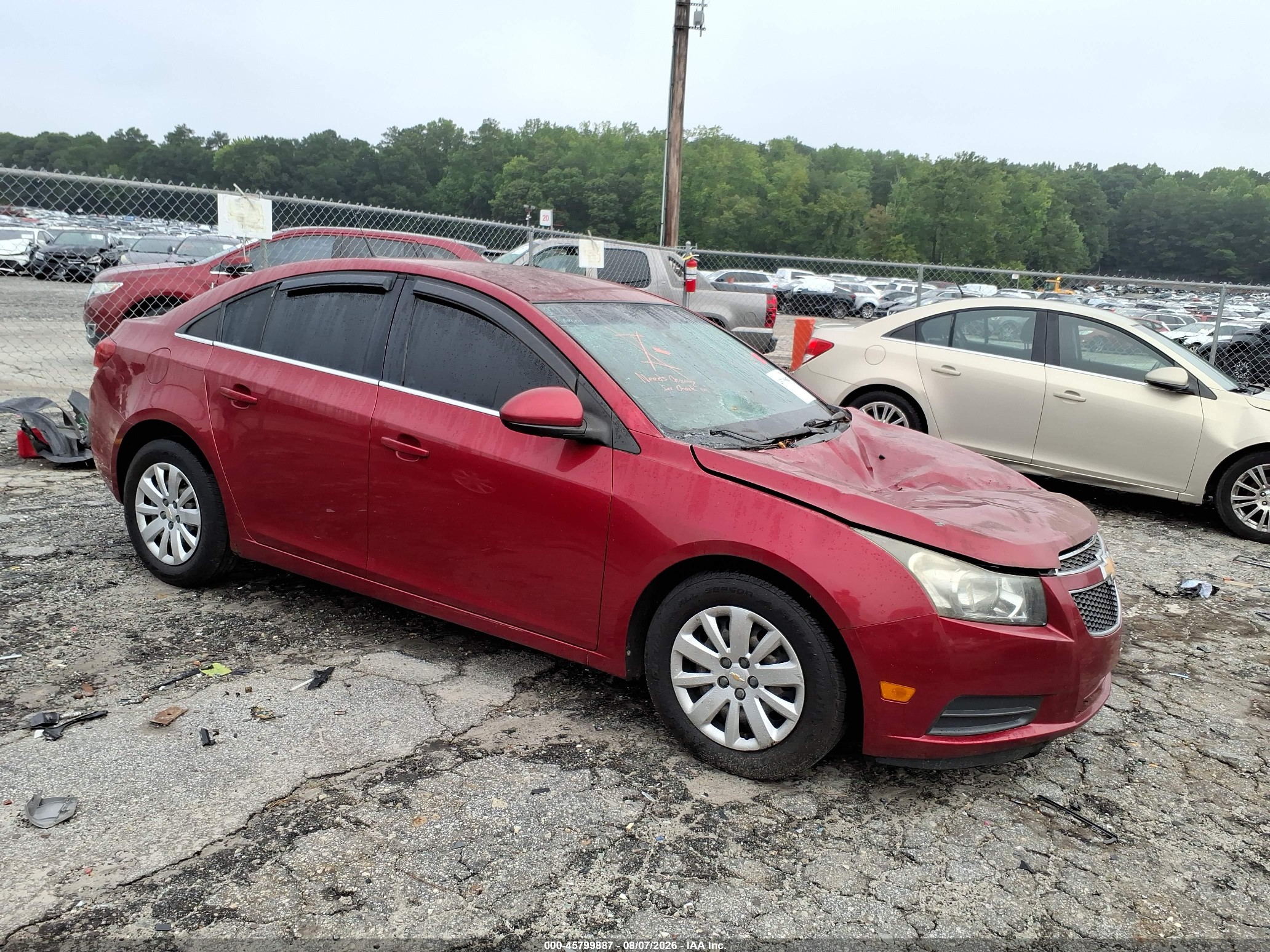 2011 Chevrolet Cruze 1lt Red vin: 1G1PF5S93B7102997