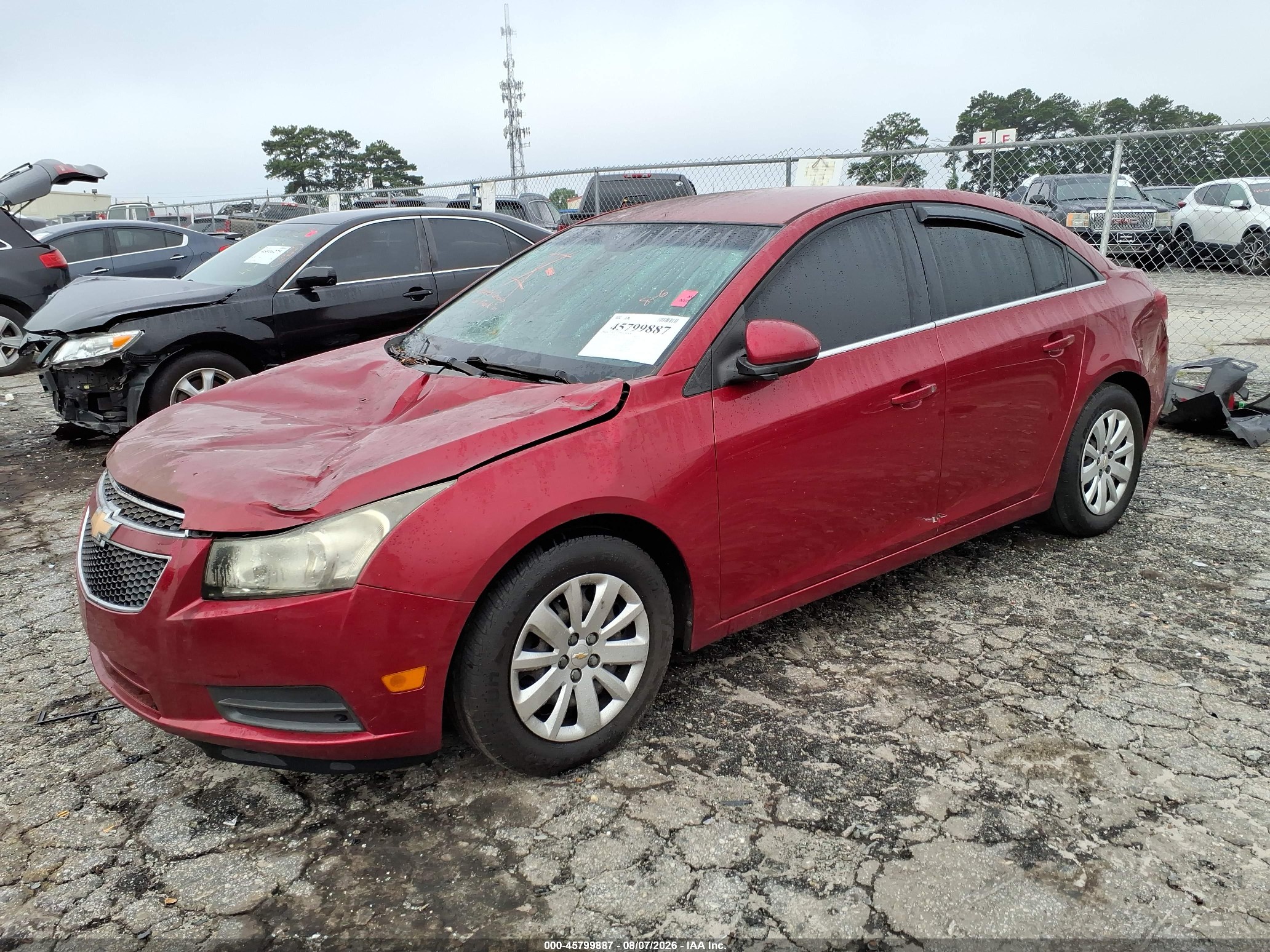 2011 Chevrolet Cruze 1lt Red vin: 1G1PF5S93B7102997
