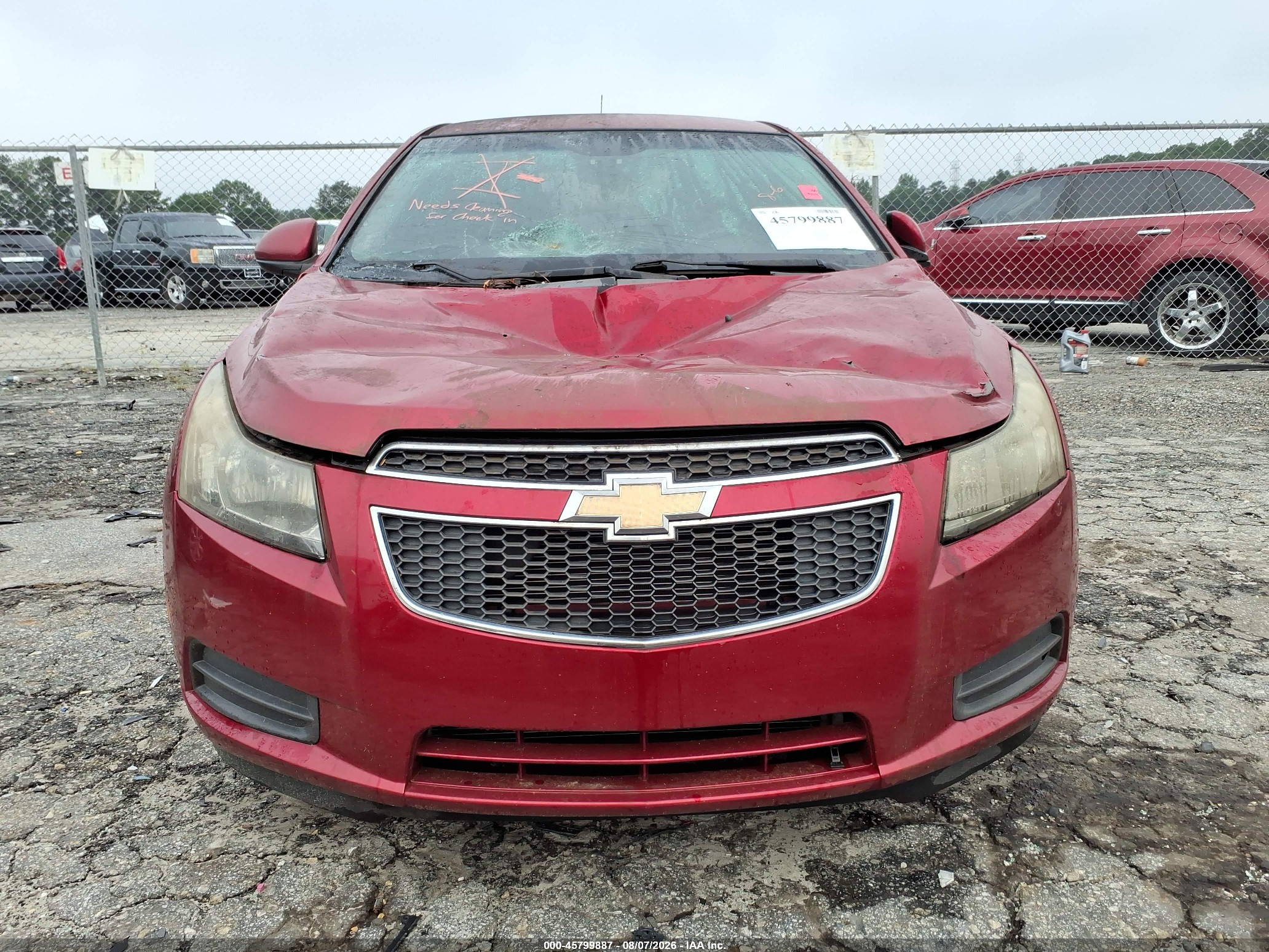 2011 Chevrolet Cruze 1lt Red vin: 1G1PF5S93B7102997