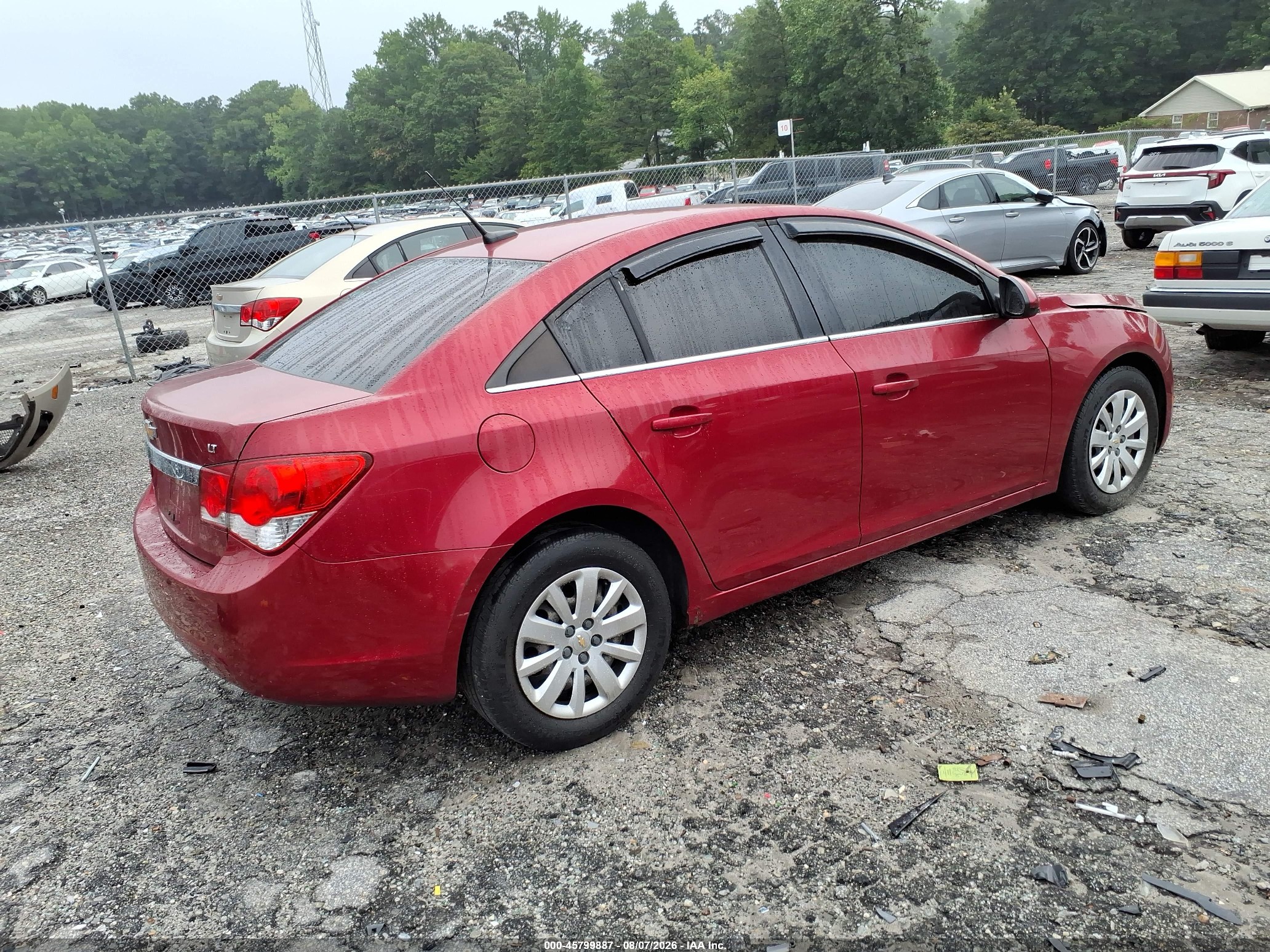 2011 Chevrolet Cruze 1lt Red vin: 1G1PF5S93B7102997