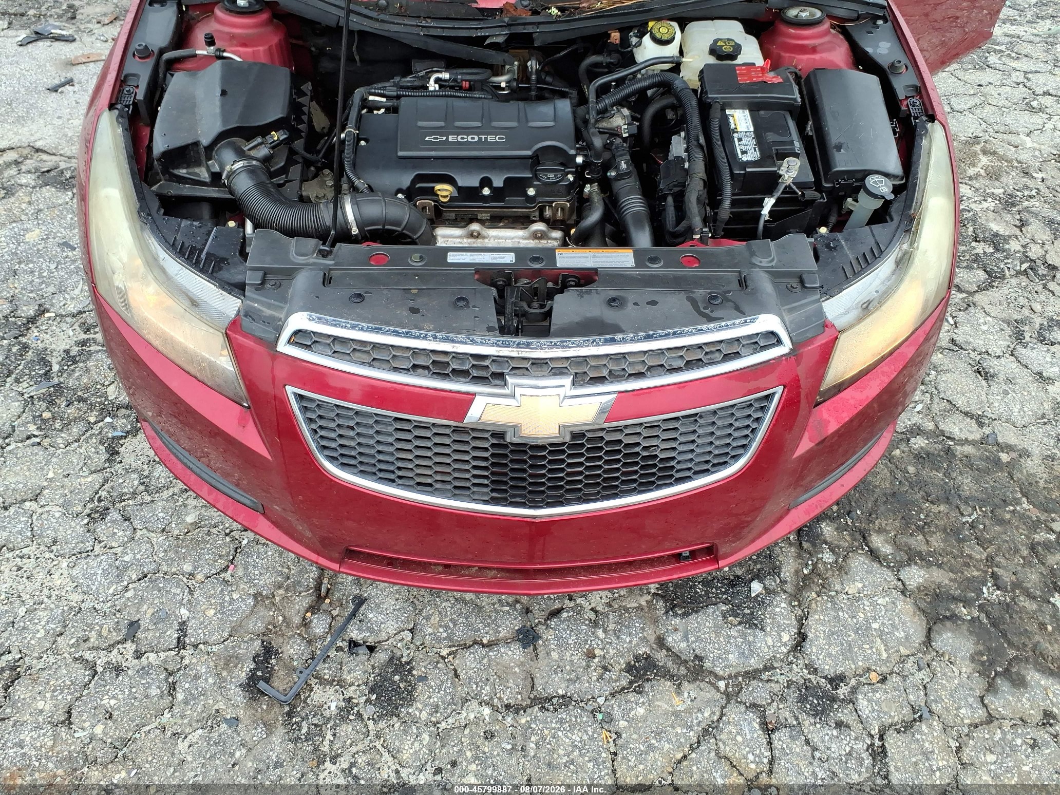 2011 Chevrolet Cruze 1lt Red vin: 1G1PF5S93B7102997