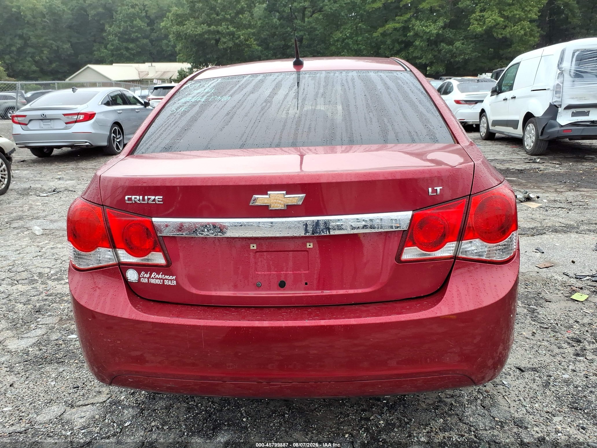 2011 Chevrolet Cruze 1lt Red vin: 1G1PF5S93B7102997