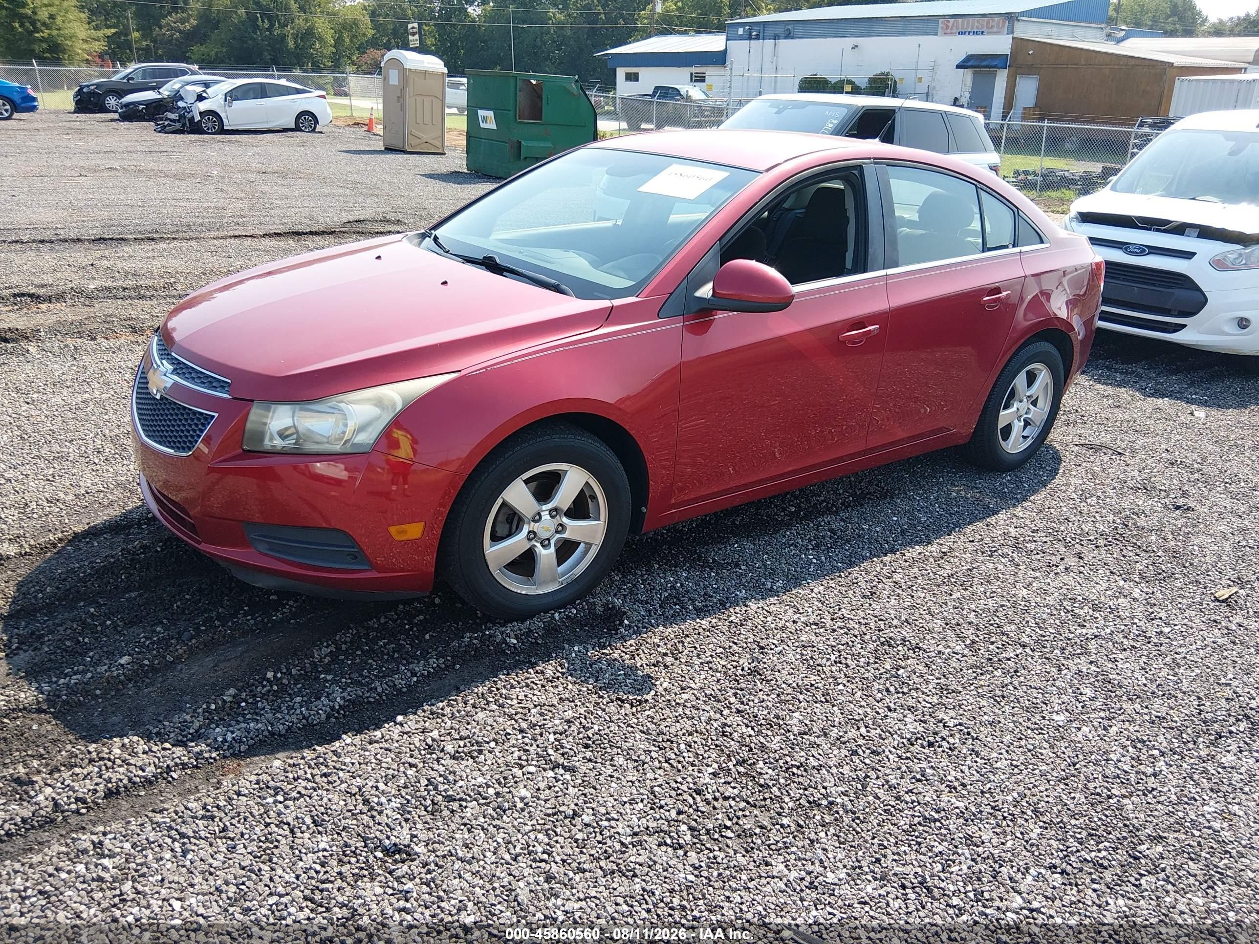 2011 Chevrolet Cruze 1lt Red vin: 1G1PF5S93B7152119