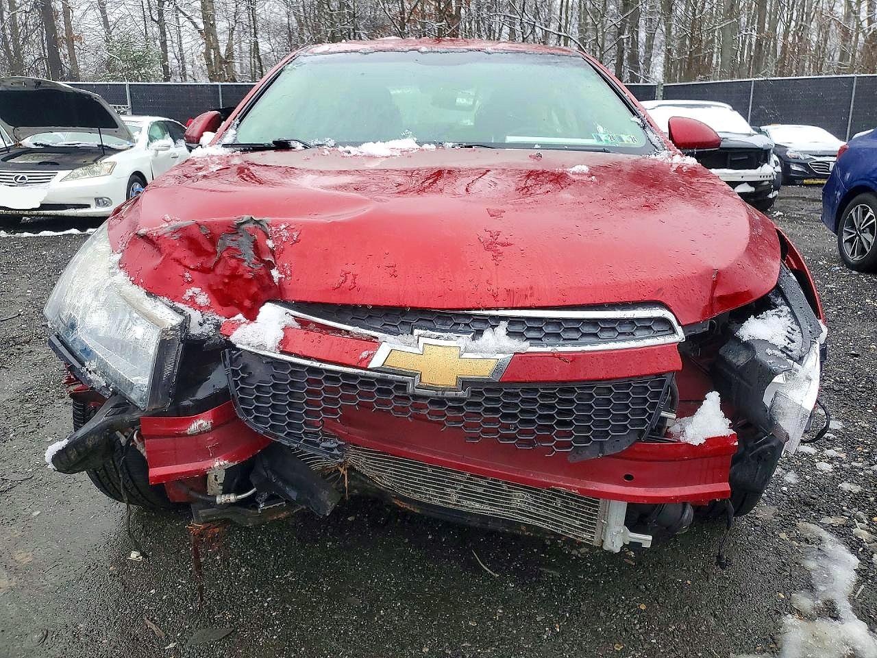2011 Chevrolet Cruze Lt Red vin: 1G1PF5S93B7163346