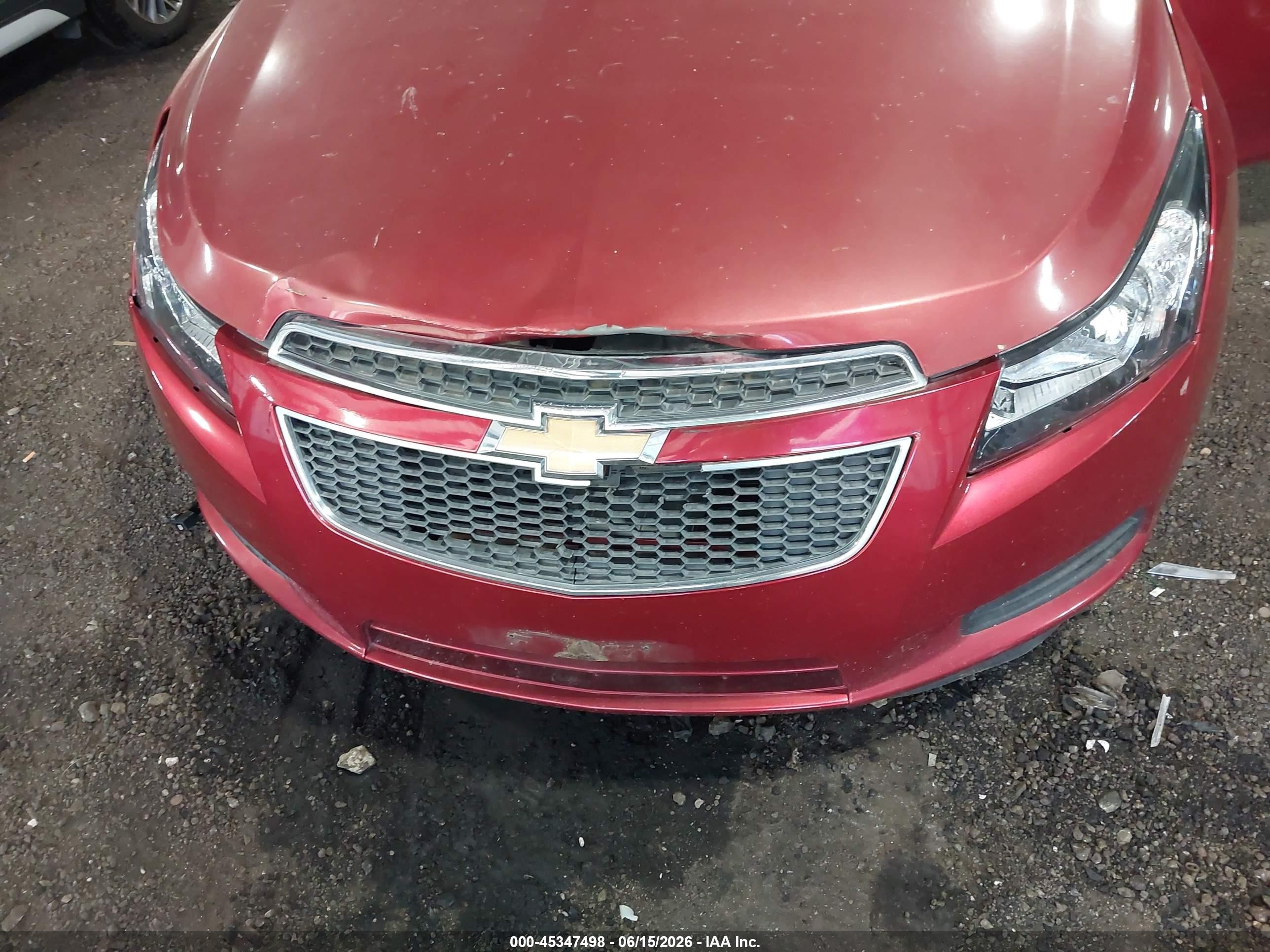 2011 Chevrolet Cruze 1lt Red vin: 1G1PF5S93B7190000