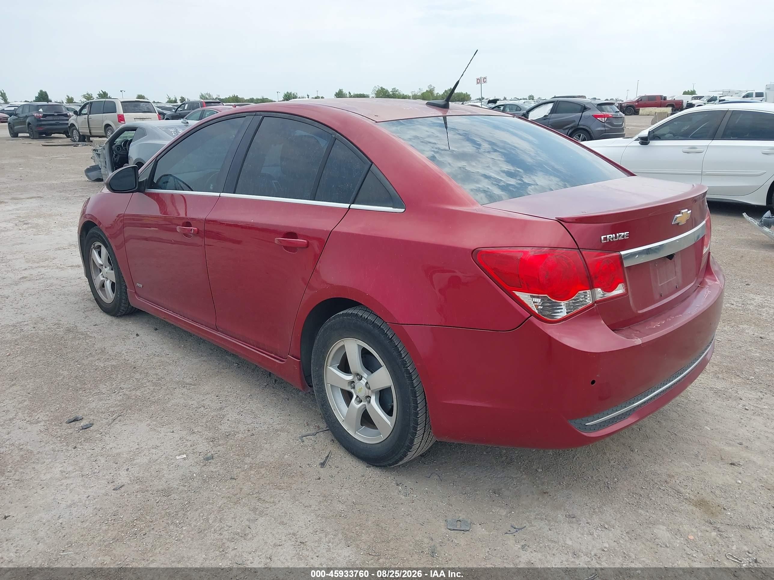 2011 Chevrolet Cruze 1lt Красный vin: 1G1PF5S93B7218894