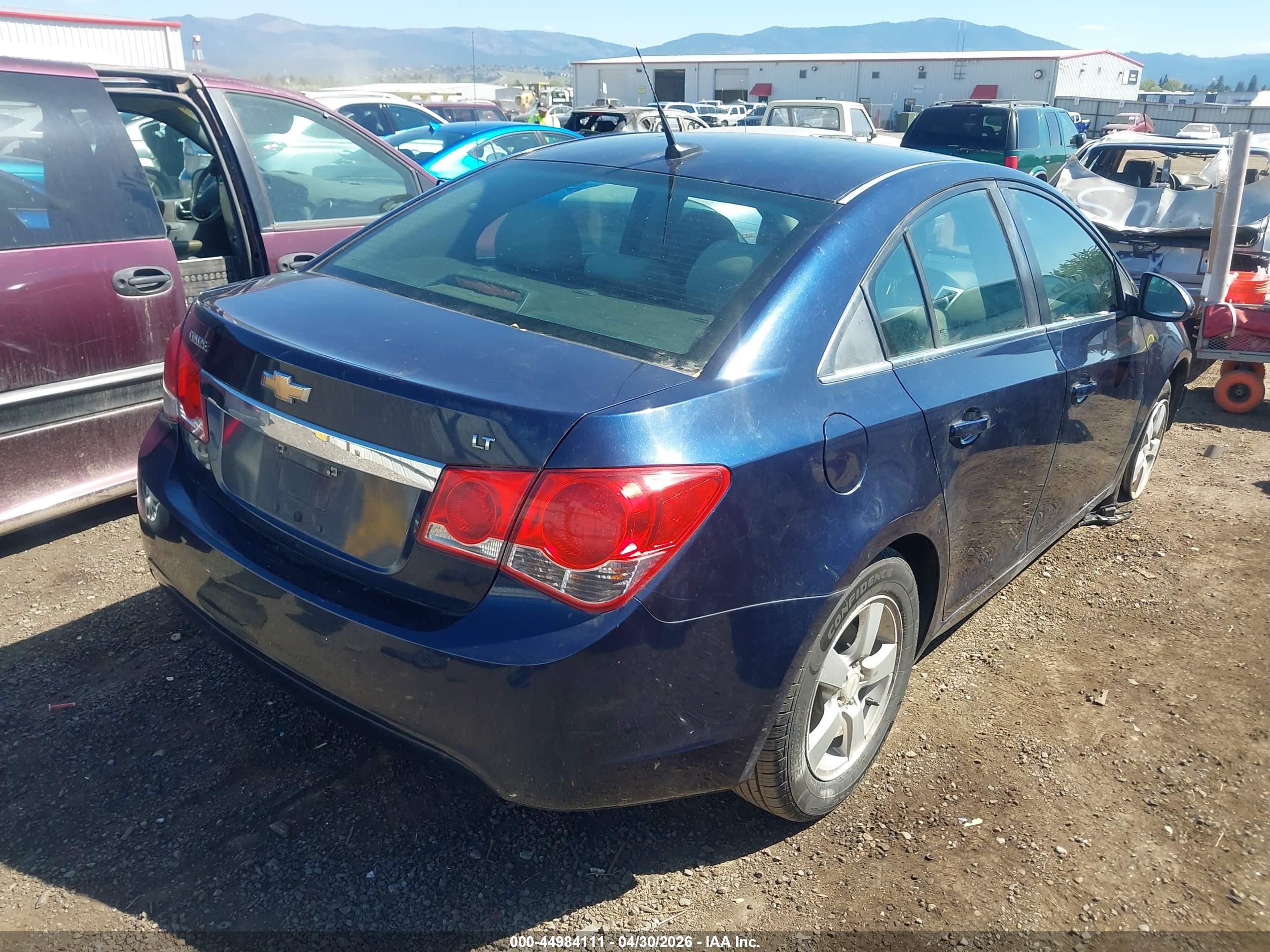 2011 Chevrolet Cruze 1lt Blue vin: 1G1PF5S94B7128282