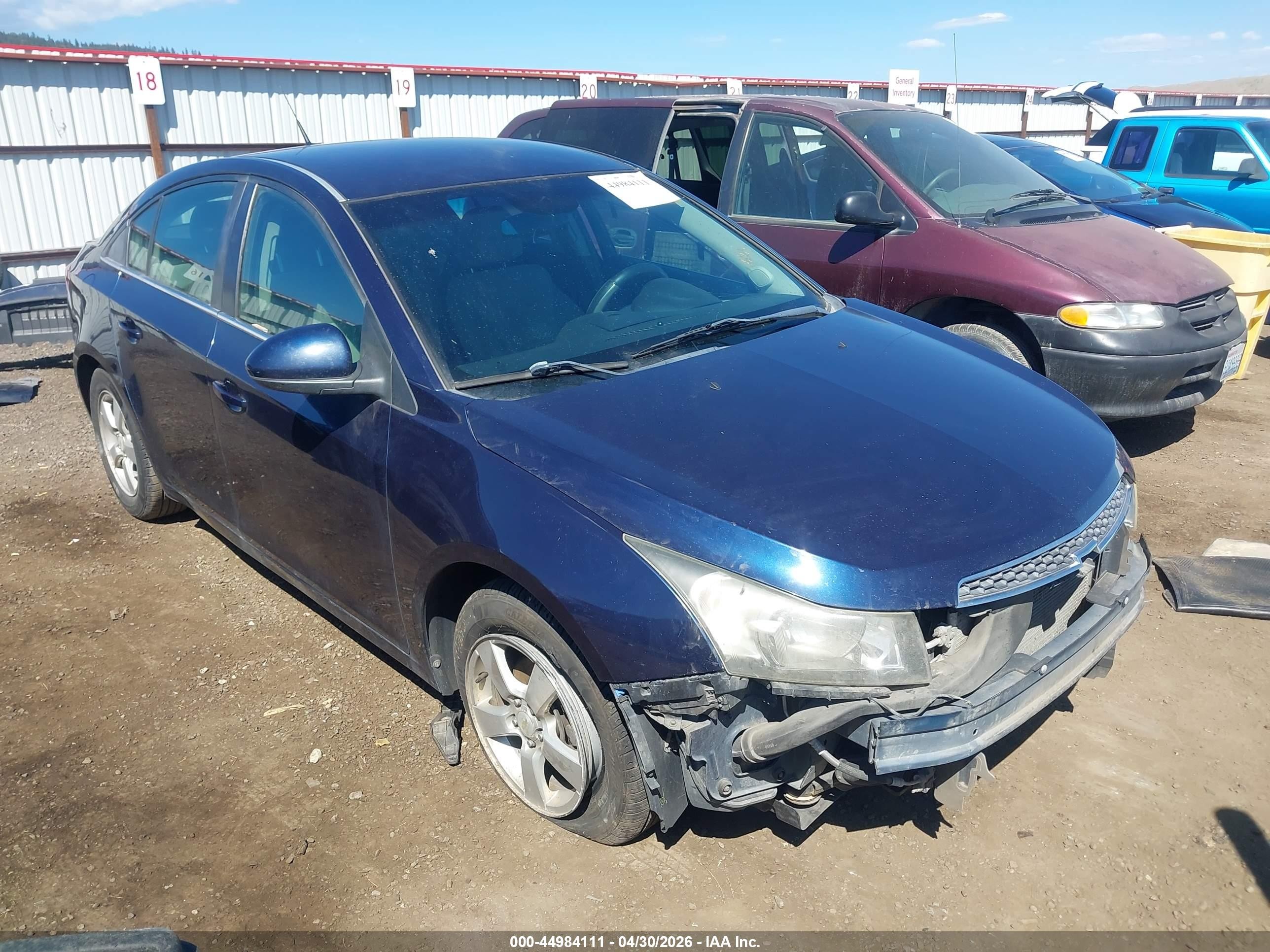 2011 Chevrolet Cruze 1lt Blue vin: 1G1PF5S94B7128282