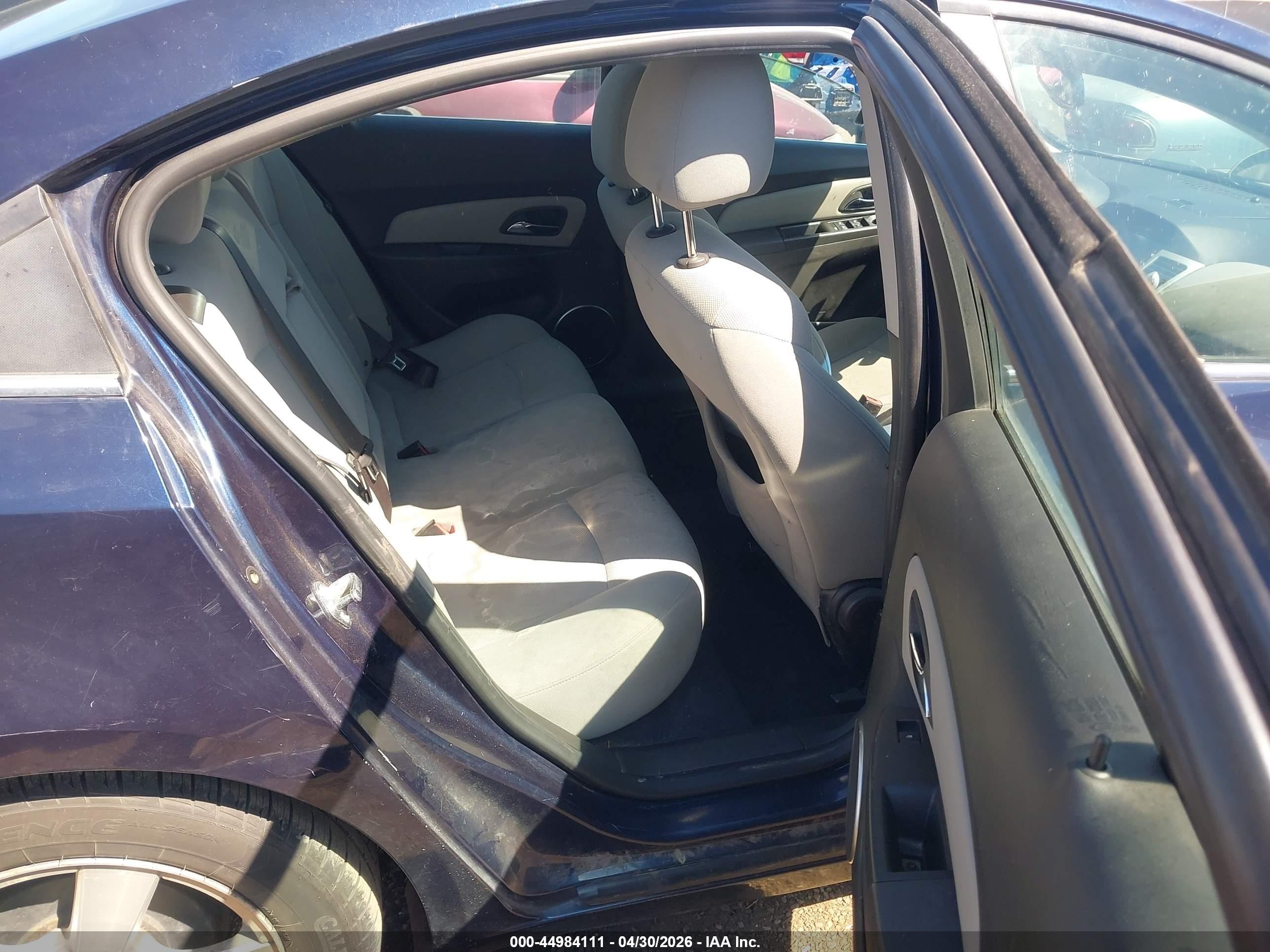 2011 Chevrolet Cruze 1lt Blue vin: 1G1PF5S94B7128282