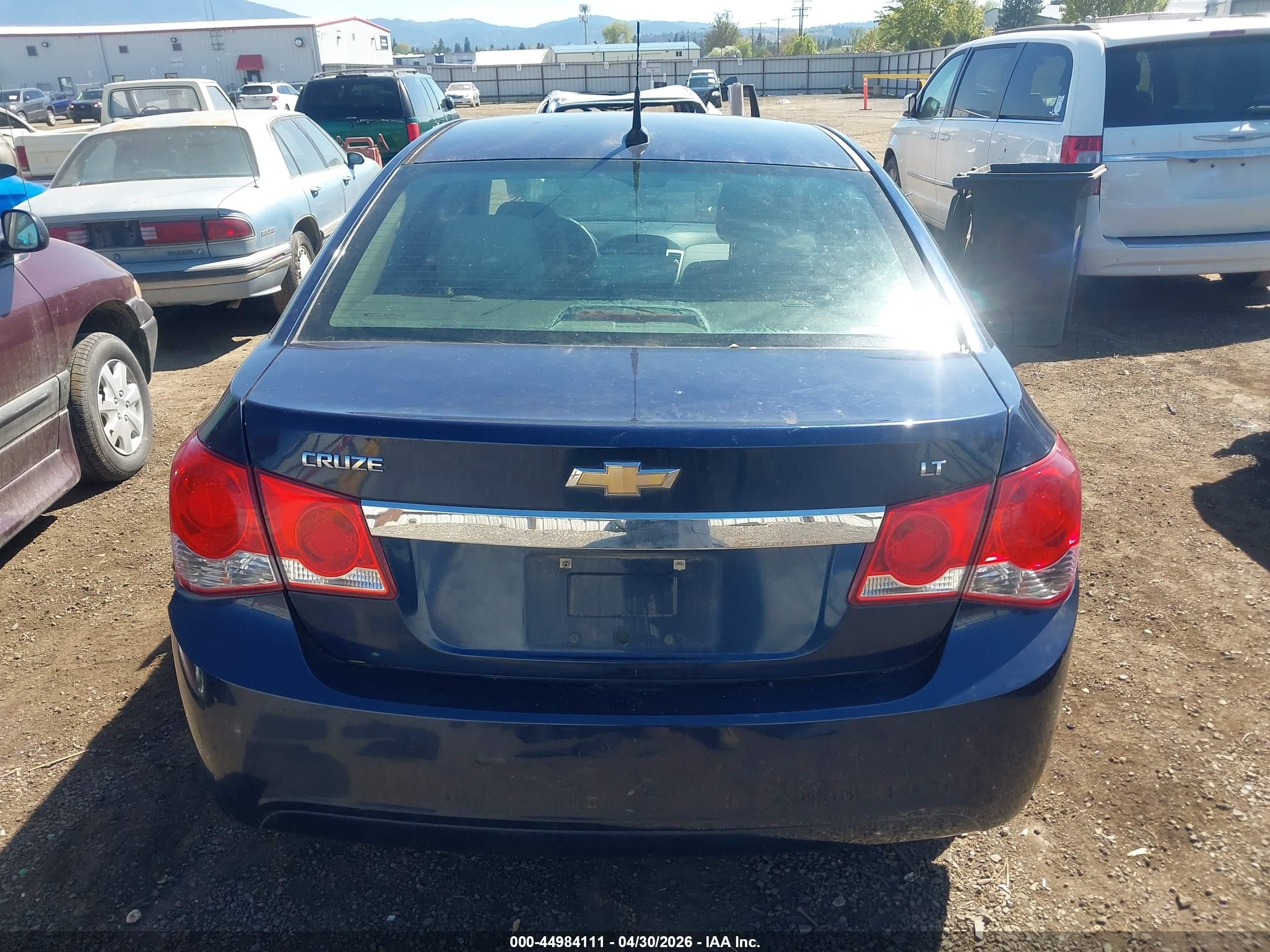 2011 Chevrolet Cruze 1lt Blue vin: 1G1PF5S94B7128282