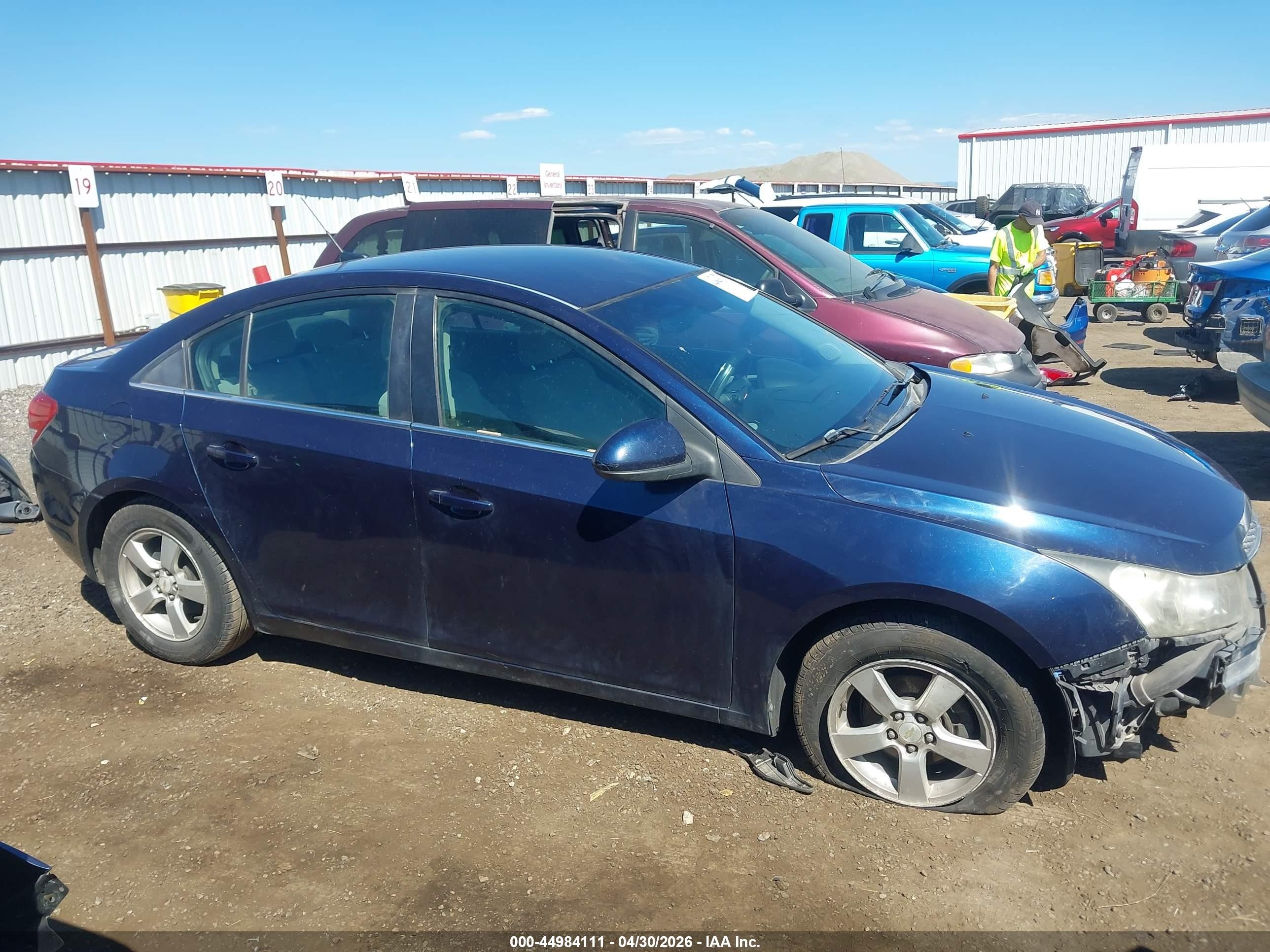 2011 Chevrolet Cruze 1lt Blue vin: 1G1PF5S94B7128282
