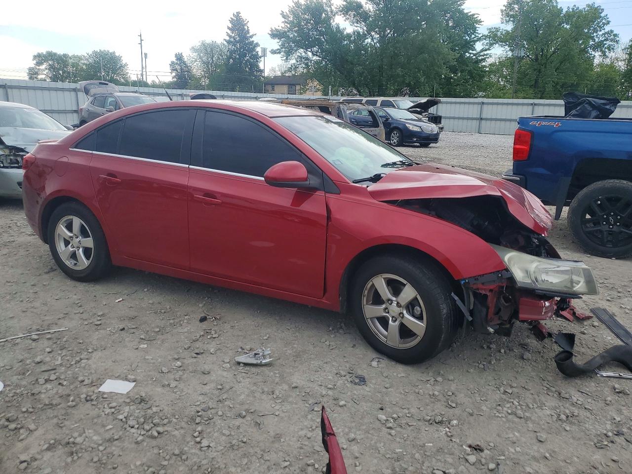 2011 Chevrolet Cruze Lt Red vin: 1G1PF5S94B7170354