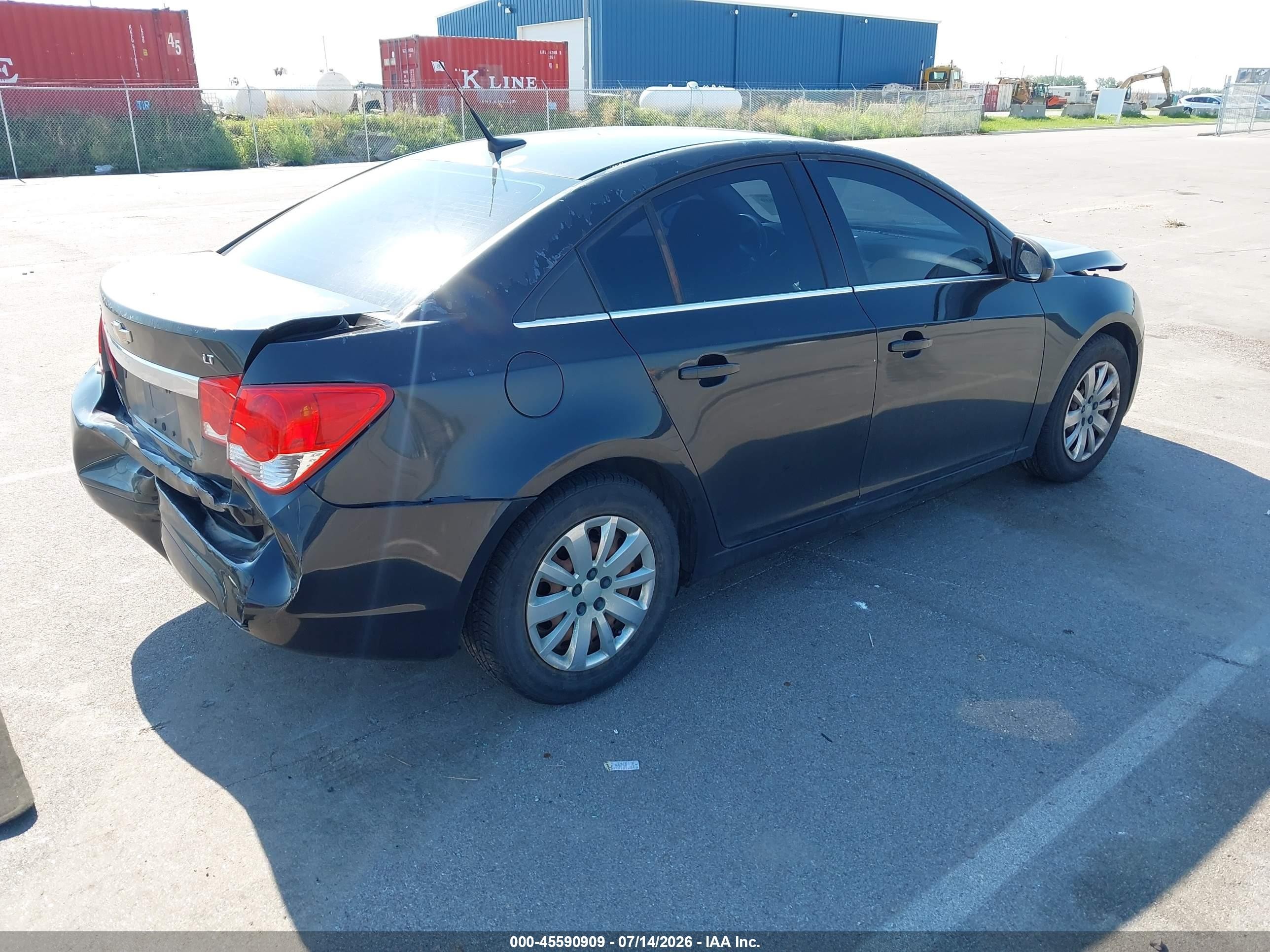2011 Chevrolet Cruze 1lt Black vin: 1G1PF5S94B7196498
