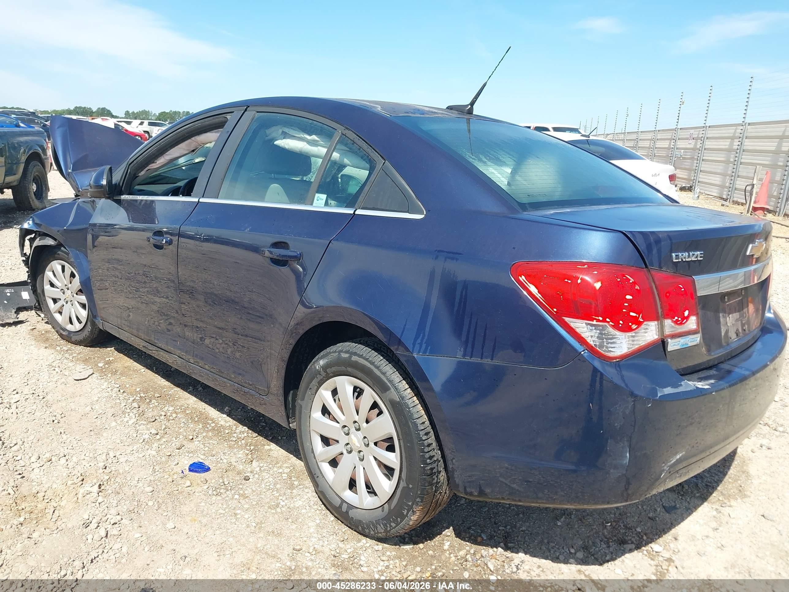 2011 Chevrolet Cruze 1lt Blue vin: 1G1PF5S94B7223473