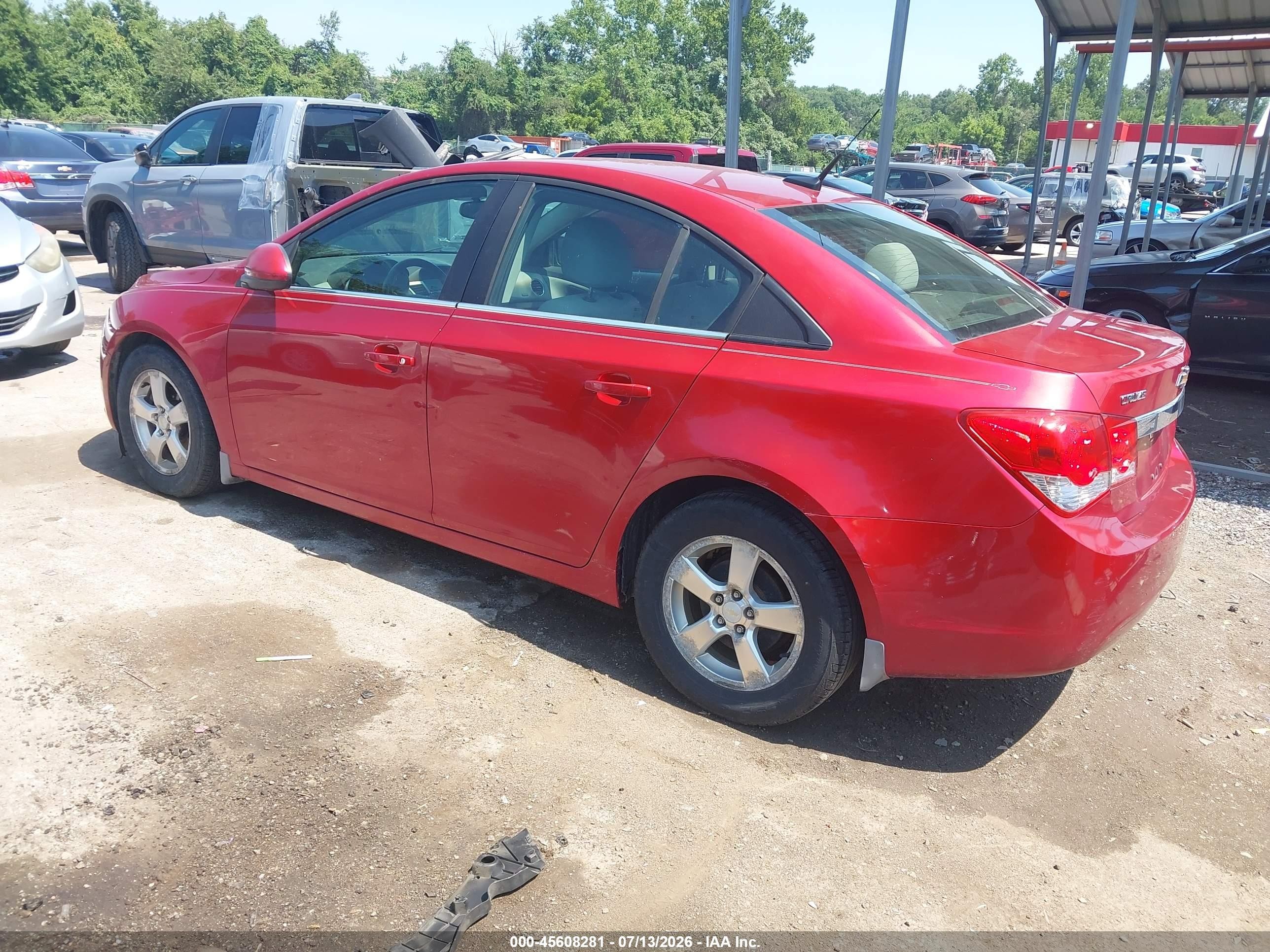 2011 Chevrolet Cruze 1lt Red vin: 1G1PF5S94B7273502