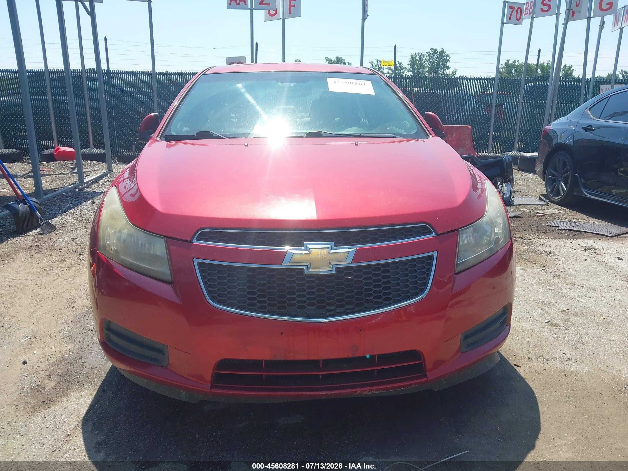 2011 Chevrolet Cruze 1lt Red vin: 1G1PF5S94B7273502
