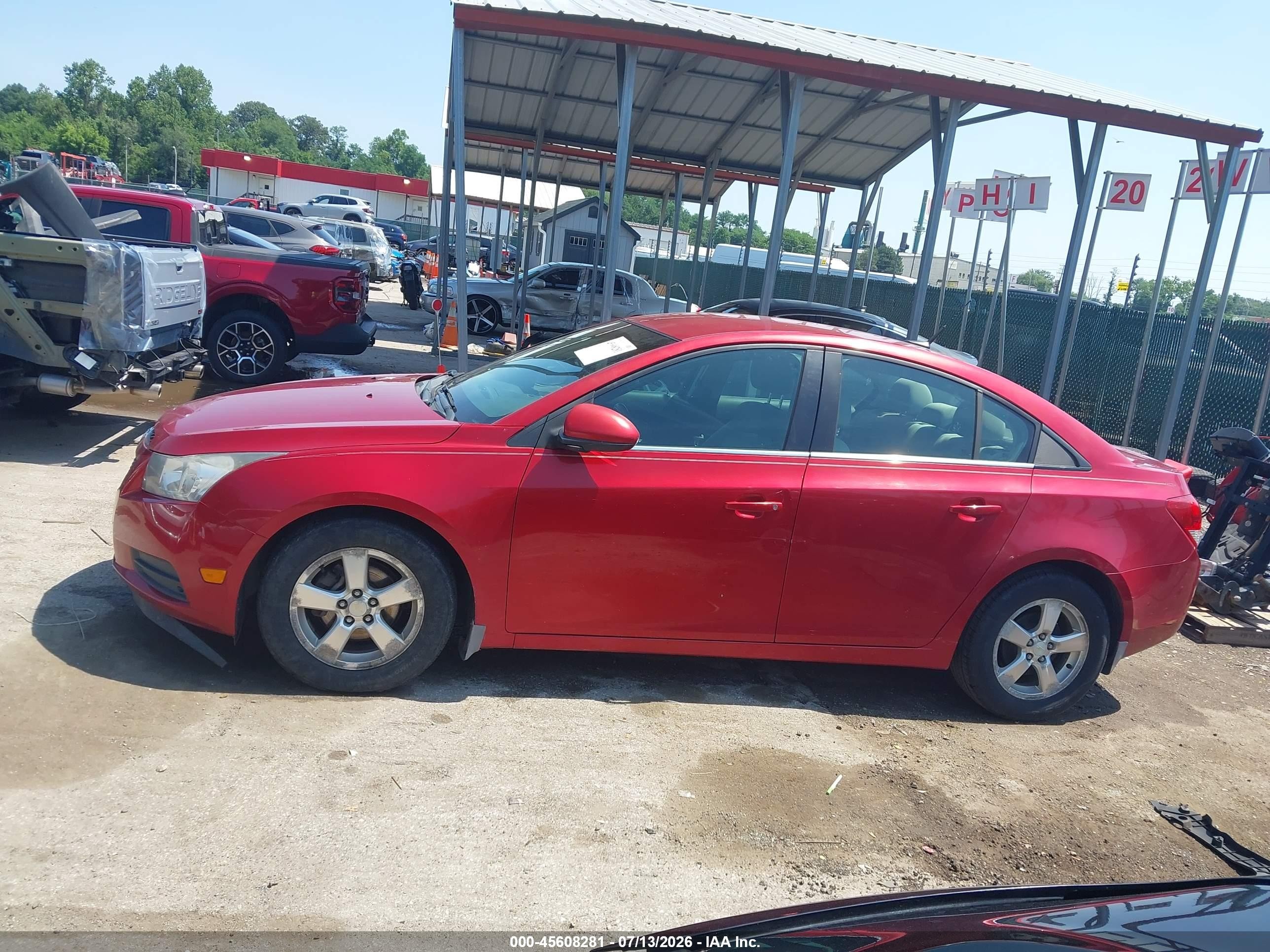 2011 Chevrolet Cruze 1lt Red vin: 1G1PF5S94B7273502