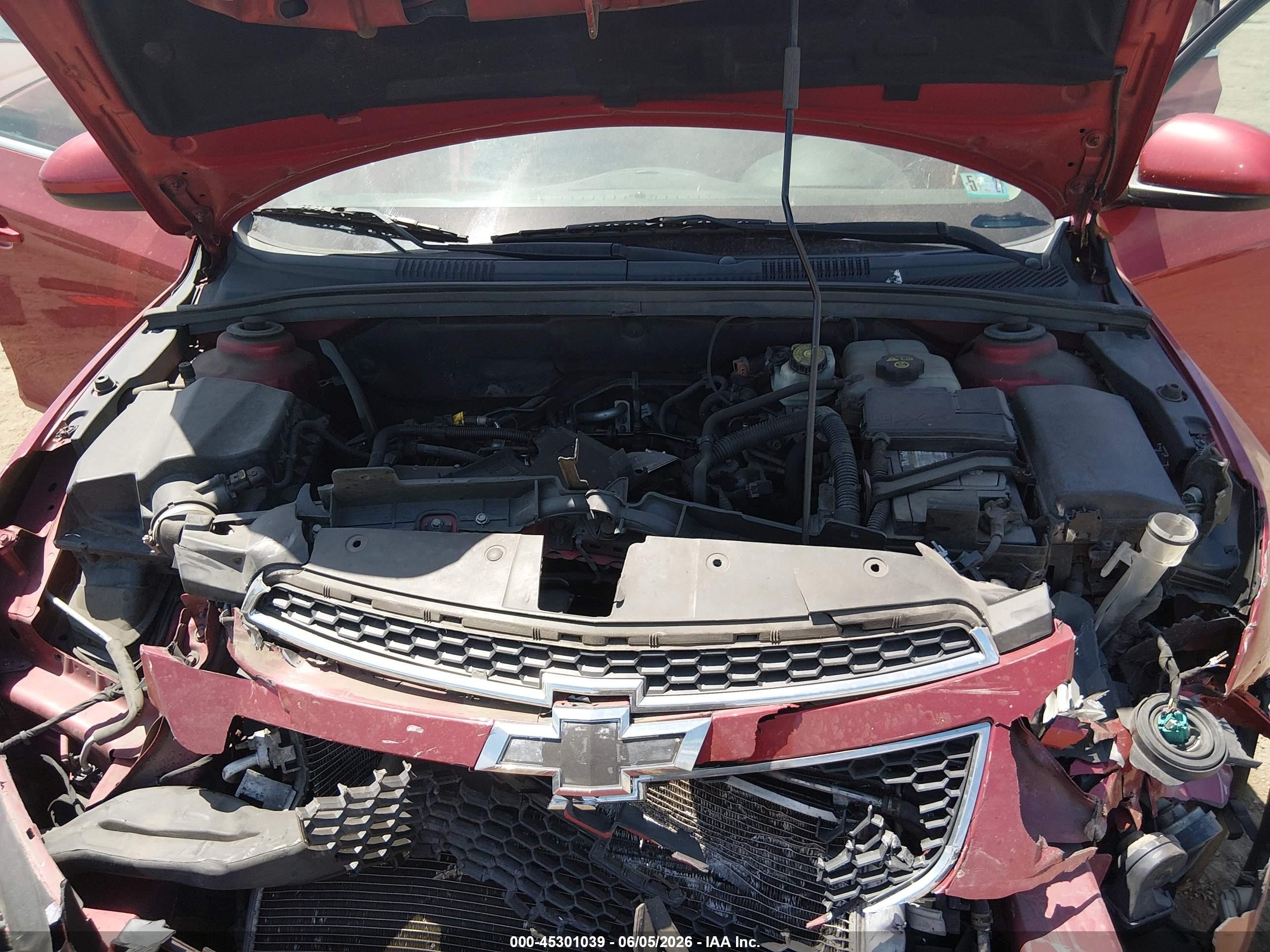 2011 Chevrolet Cruze 1lt Red vin: 1G1PF5S94B7274696