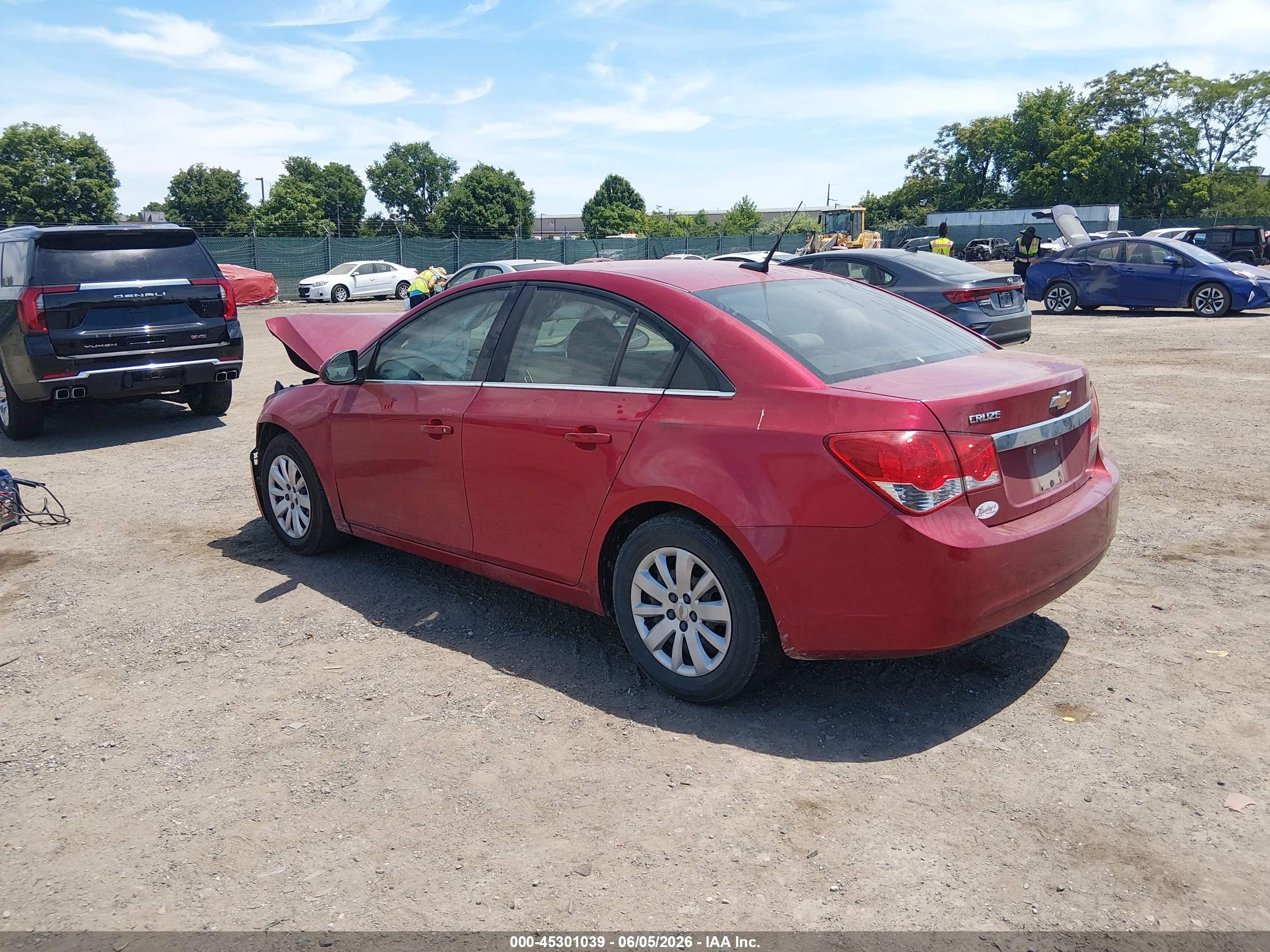 2011 Chevrolet Cruze 1lt Red vin: 1G1PF5S94B7274696