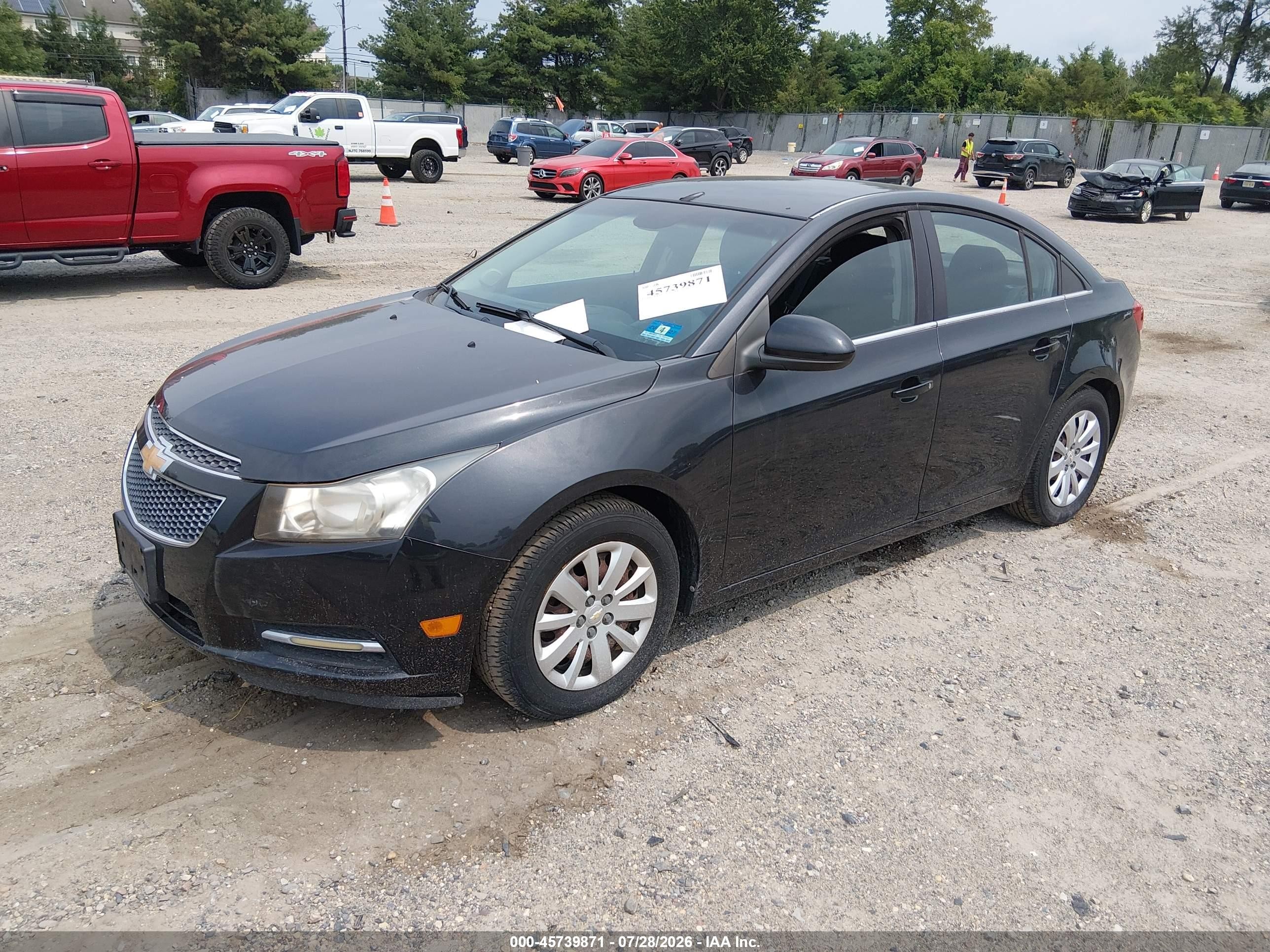 2011 Chevrolet Cruze 1lt Black vin: 1G1PF5S95B7103942