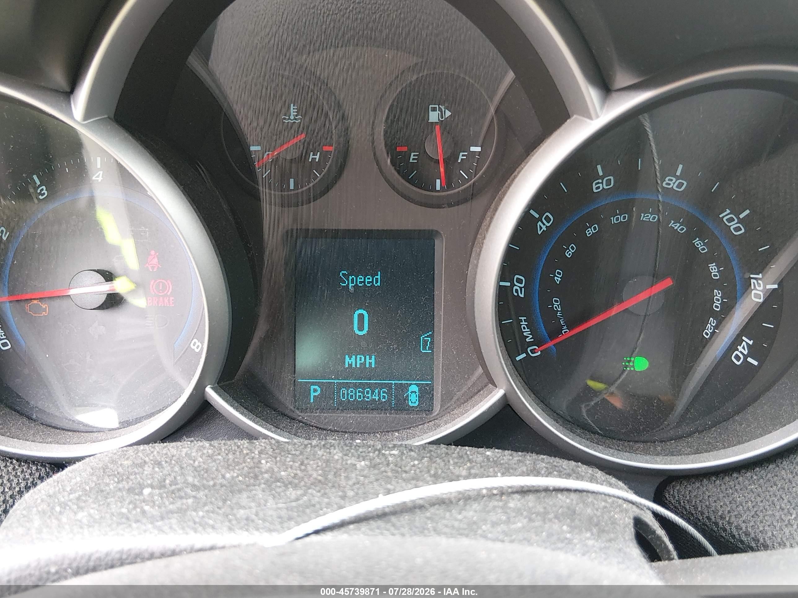 2011 Chevrolet Cruze 1lt Black vin: 1G1PF5S95B7103942