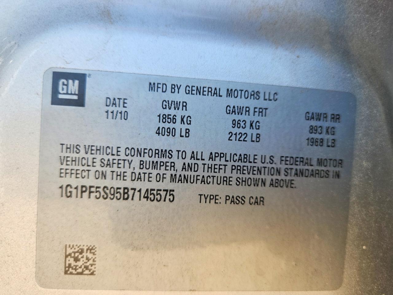 2011 Chevrolet Cruze Lt Silver vin: 1G1PF5S95B7145575