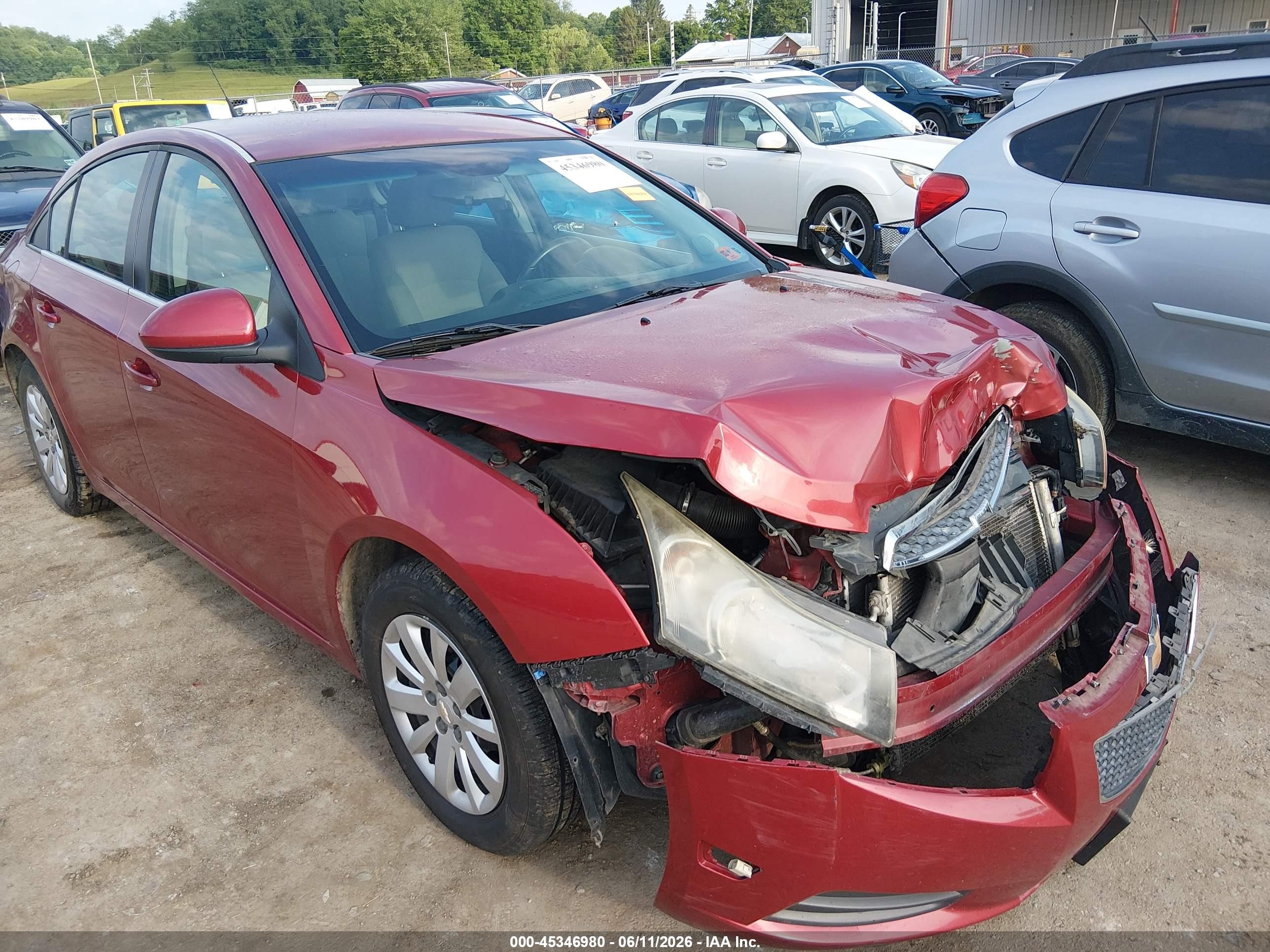 2011 Chevrolet Cruze 1lt Красный vin: 1G1PF5S95B7169441