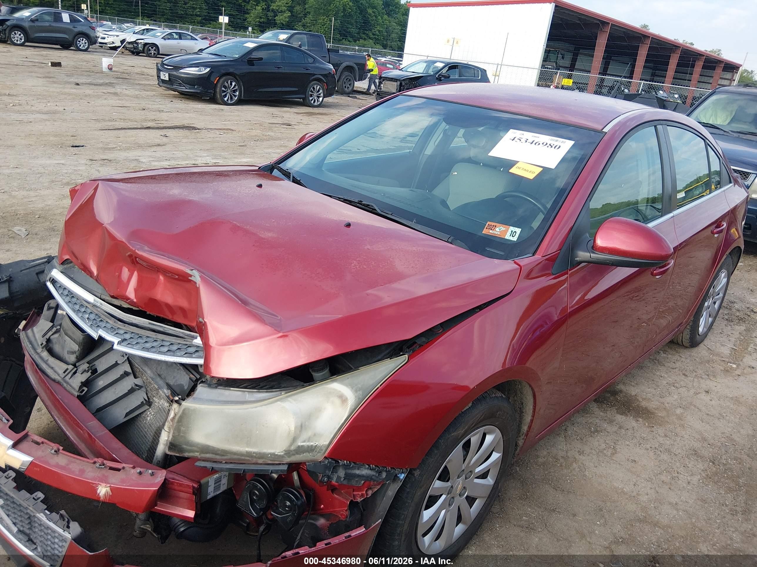 2011 Chevrolet Cruze 1lt Red vin: 1G1PF5S95B7169441