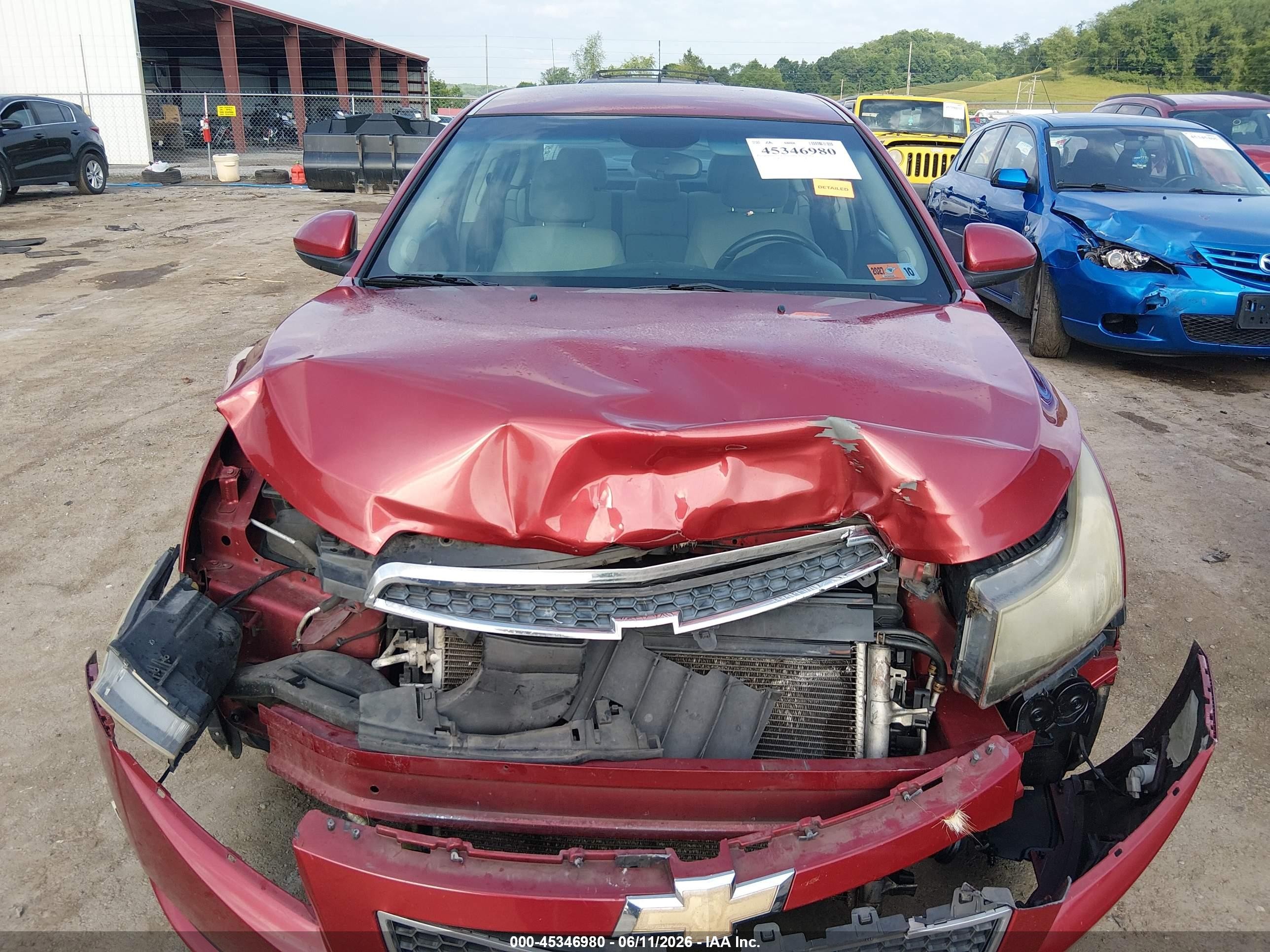 2011 Chevrolet Cruze 1lt Red vin: 1G1PF5S95B7169441