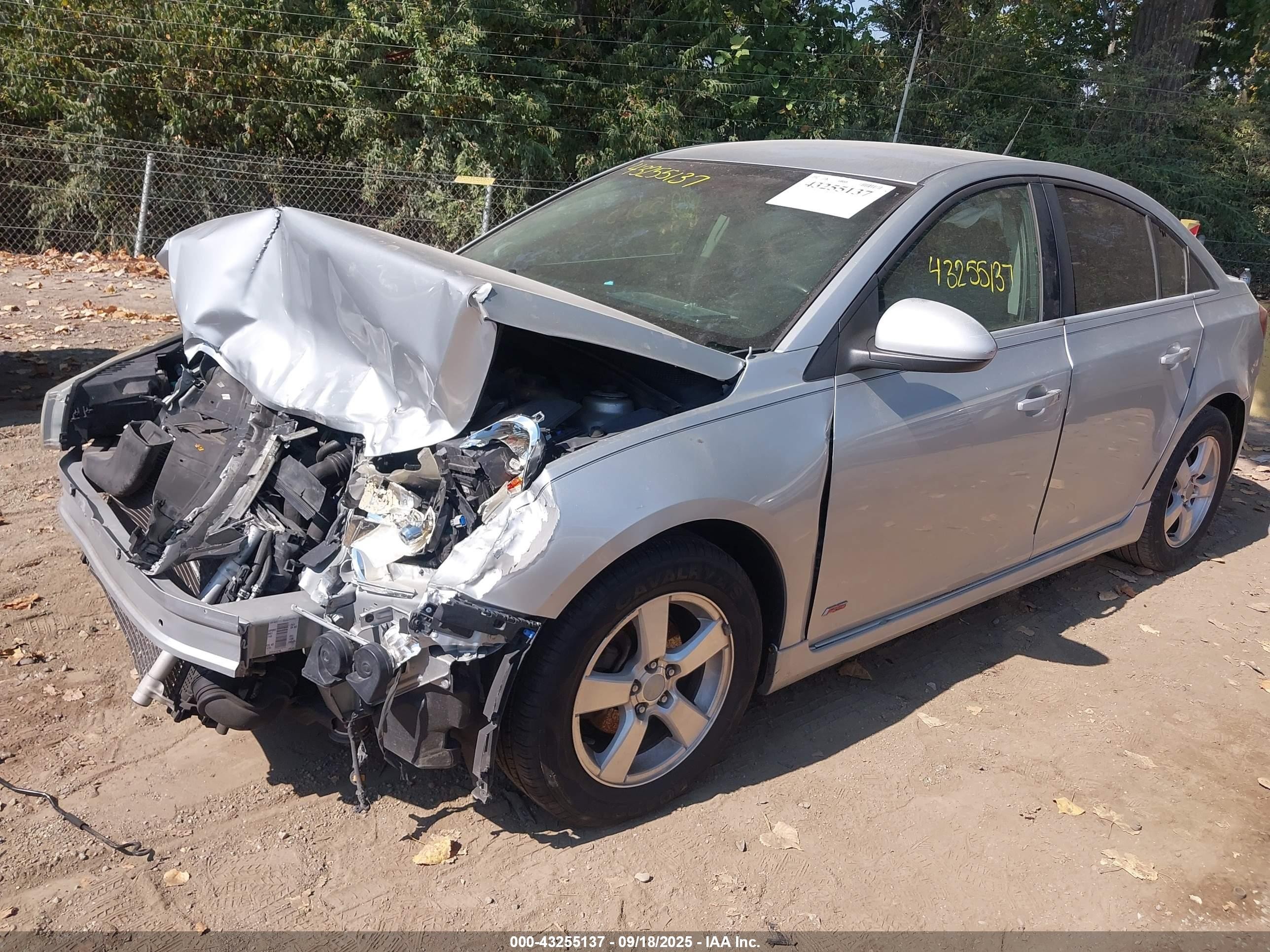 2011 Chevrolet Cruze 1lt Silver vin: 1G1PF5S95B7226091