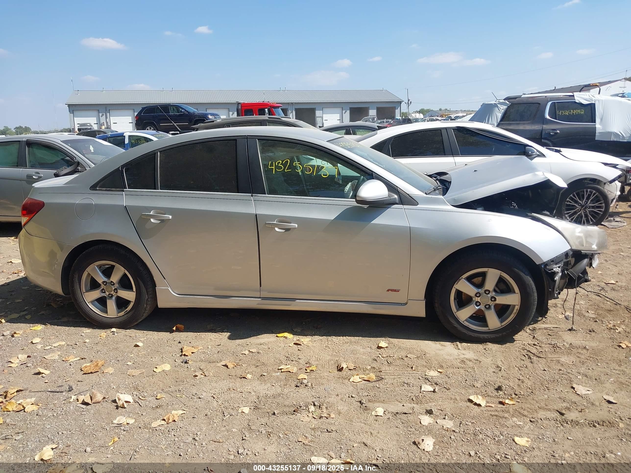 2011 Chevrolet Cruze 1lt Silver vin: 1G1PF5S95B7226091