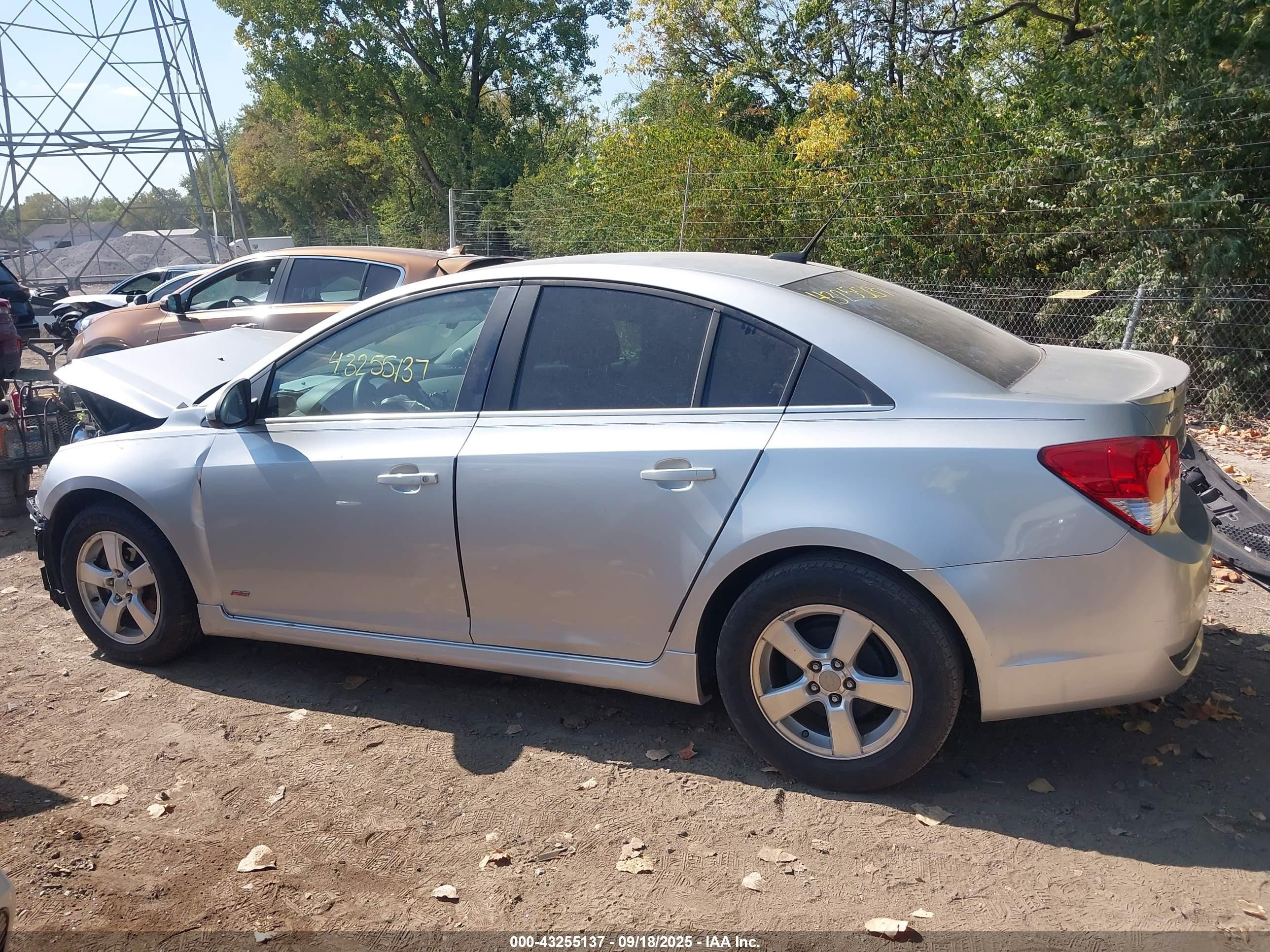 2011 Chevrolet Cruze 1lt Silver vin: 1G1PF5S95B7226091