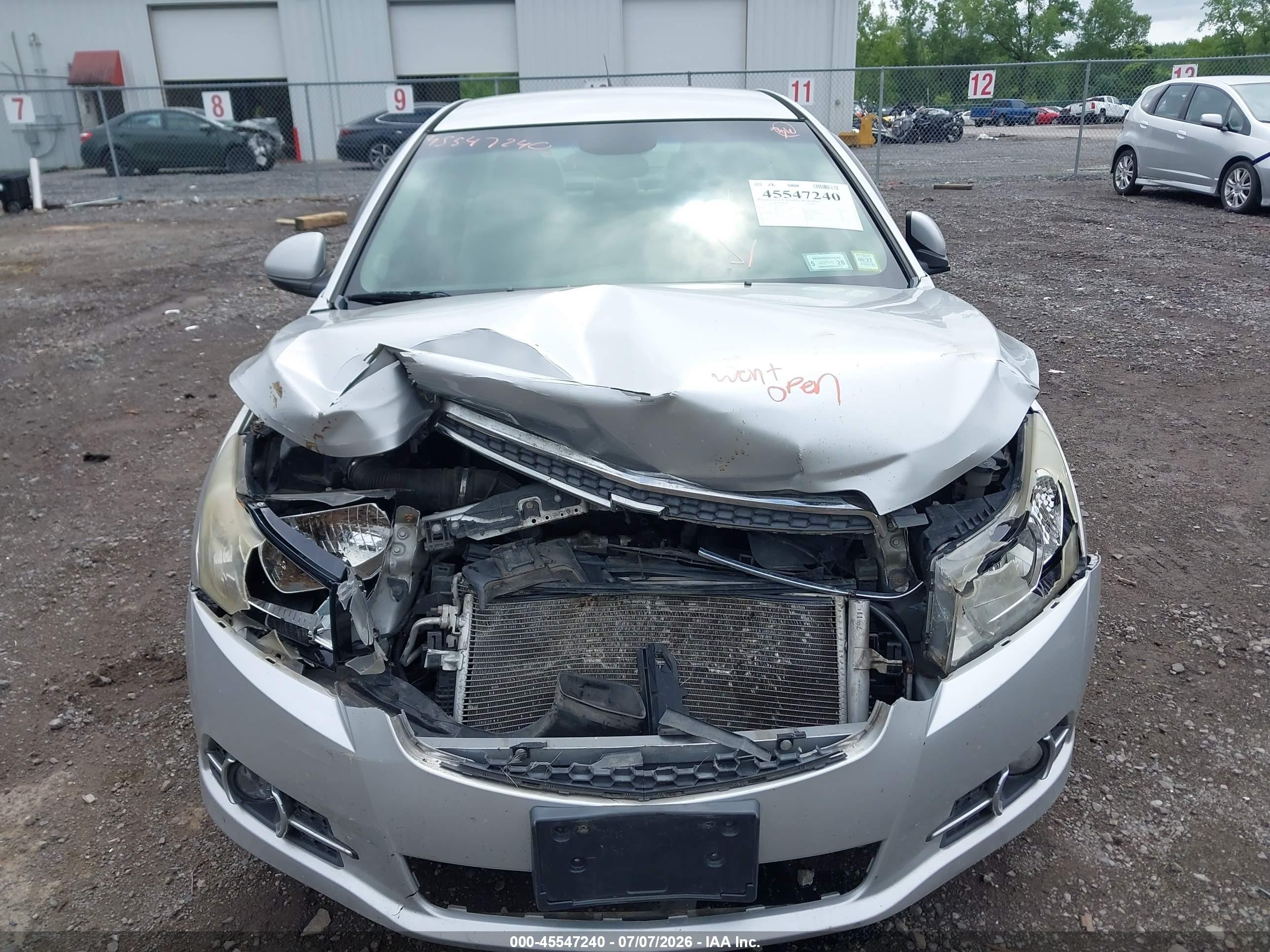 2011 Chevrolet Cruze 1lt Gray vin: 1G1PF5S95B7266137