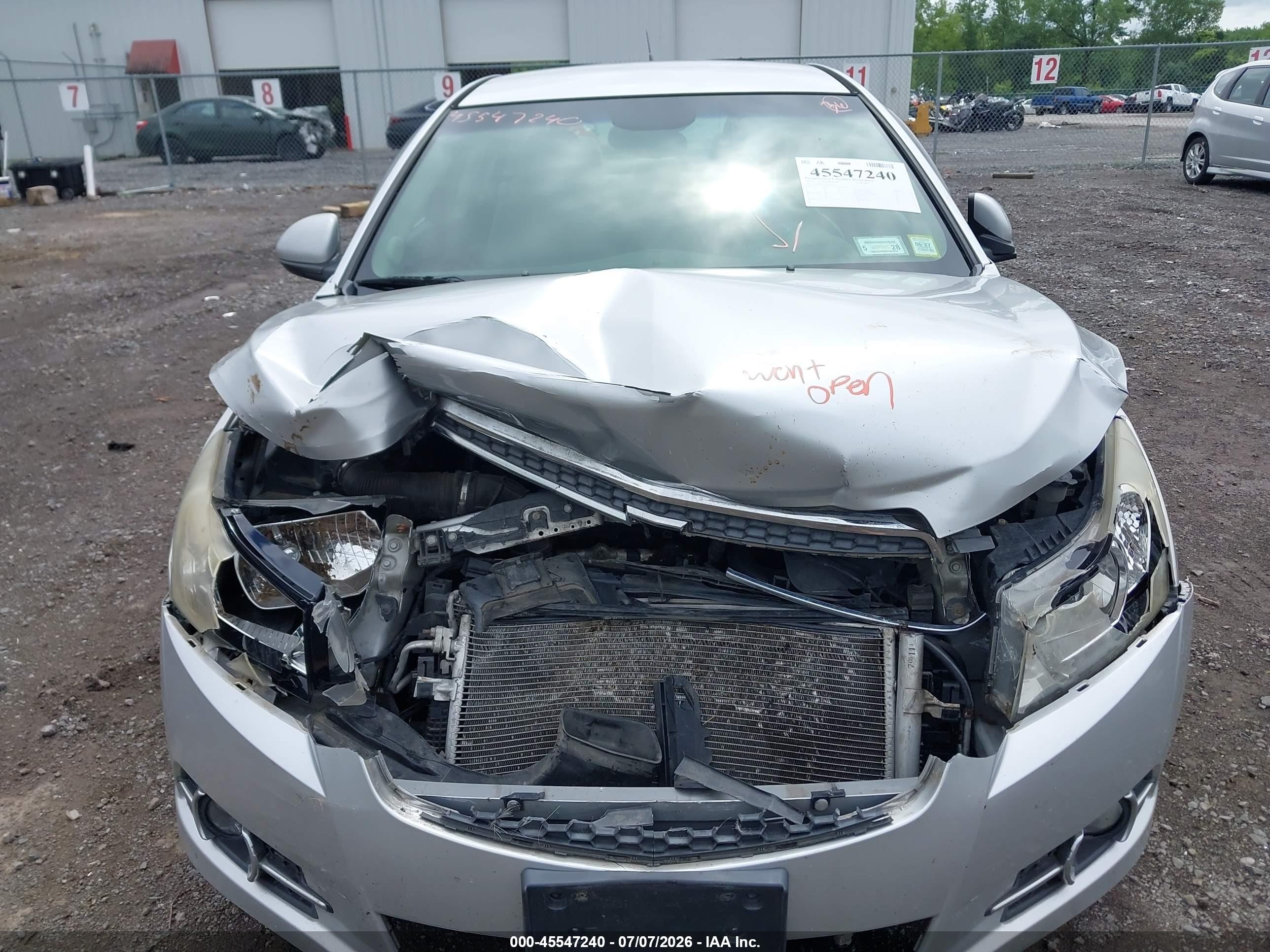 2011 Chevrolet Cruze 1lt Gray vin: 1G1PF5S95B7266137