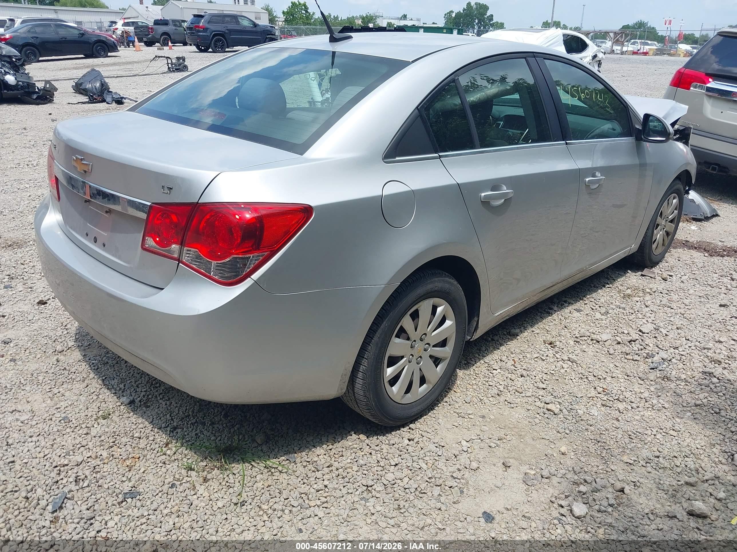 2011 Chevrolet Cruze 1lt Gray vin: 1G1PF5S96B7107594