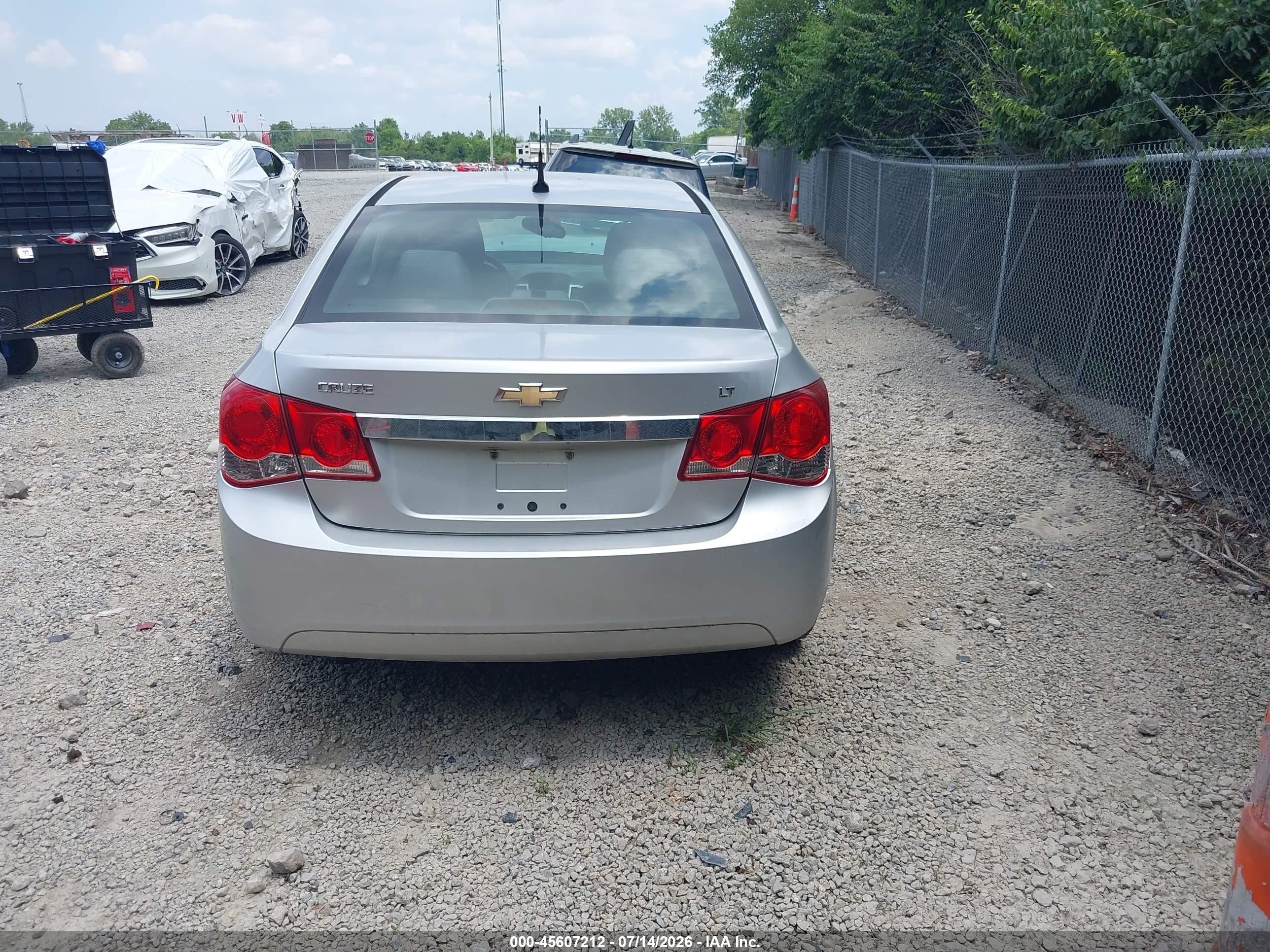 2011 Chevrolet Cruze 1lt Gray vin: 1G1PF5S96B7107594