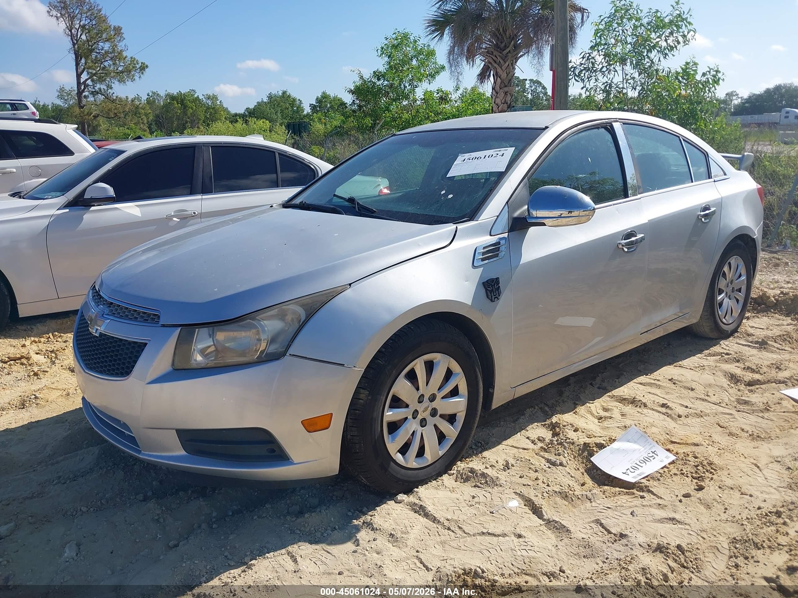 2011 Chevrolet Cruze 1lt Silver vin: 1G1PF5S96B7138392