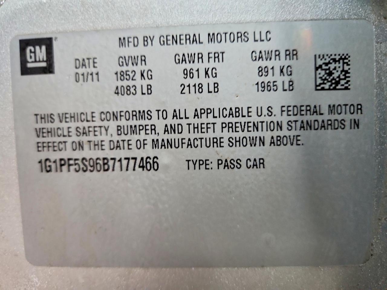 2011 Chevrolet Cruze Lt Silver vin: 1G1PF5S96B7177466