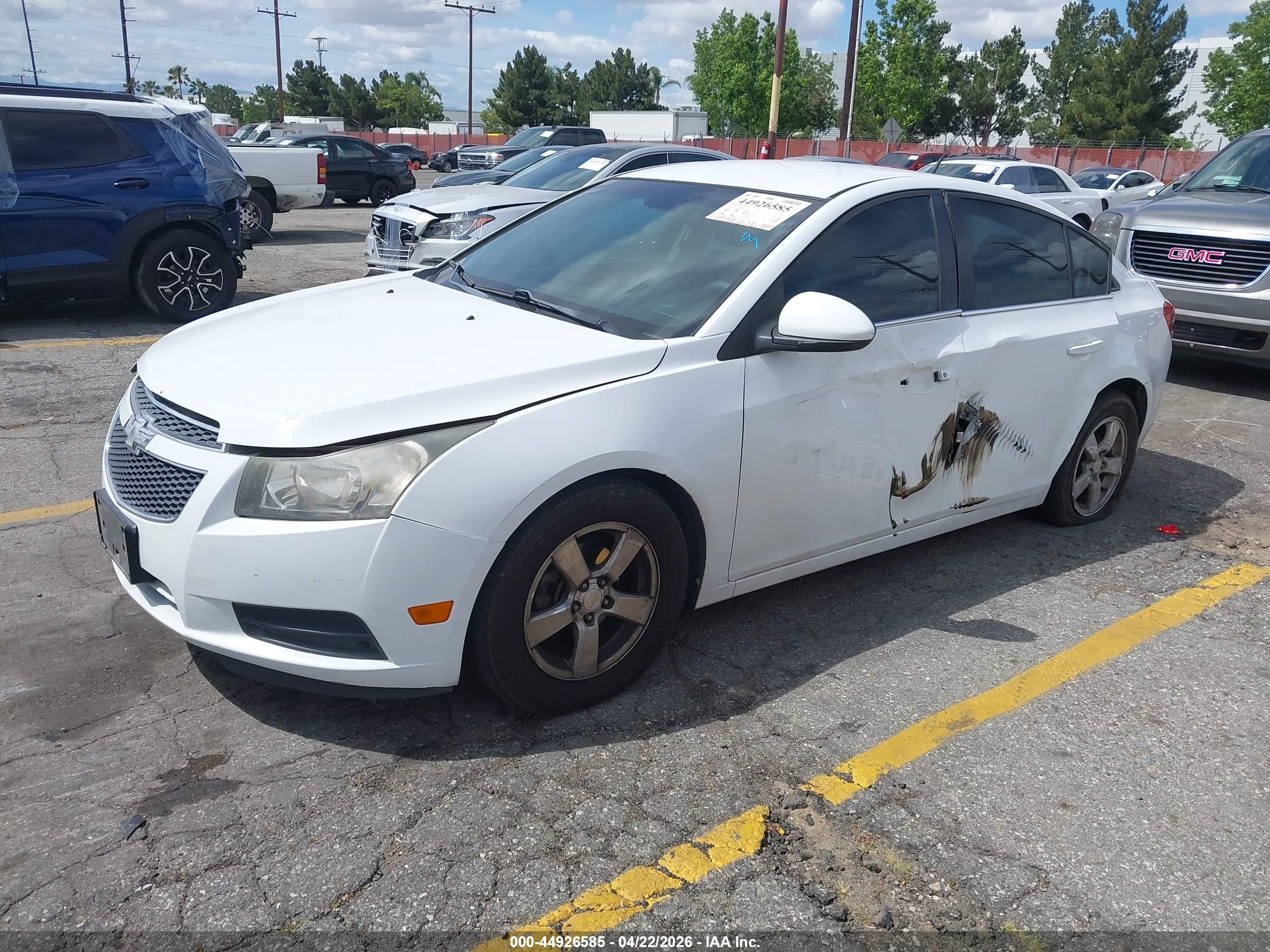 2011 Chevrolet Cruze 1lt White vin: 1G1PF5S96B7228304