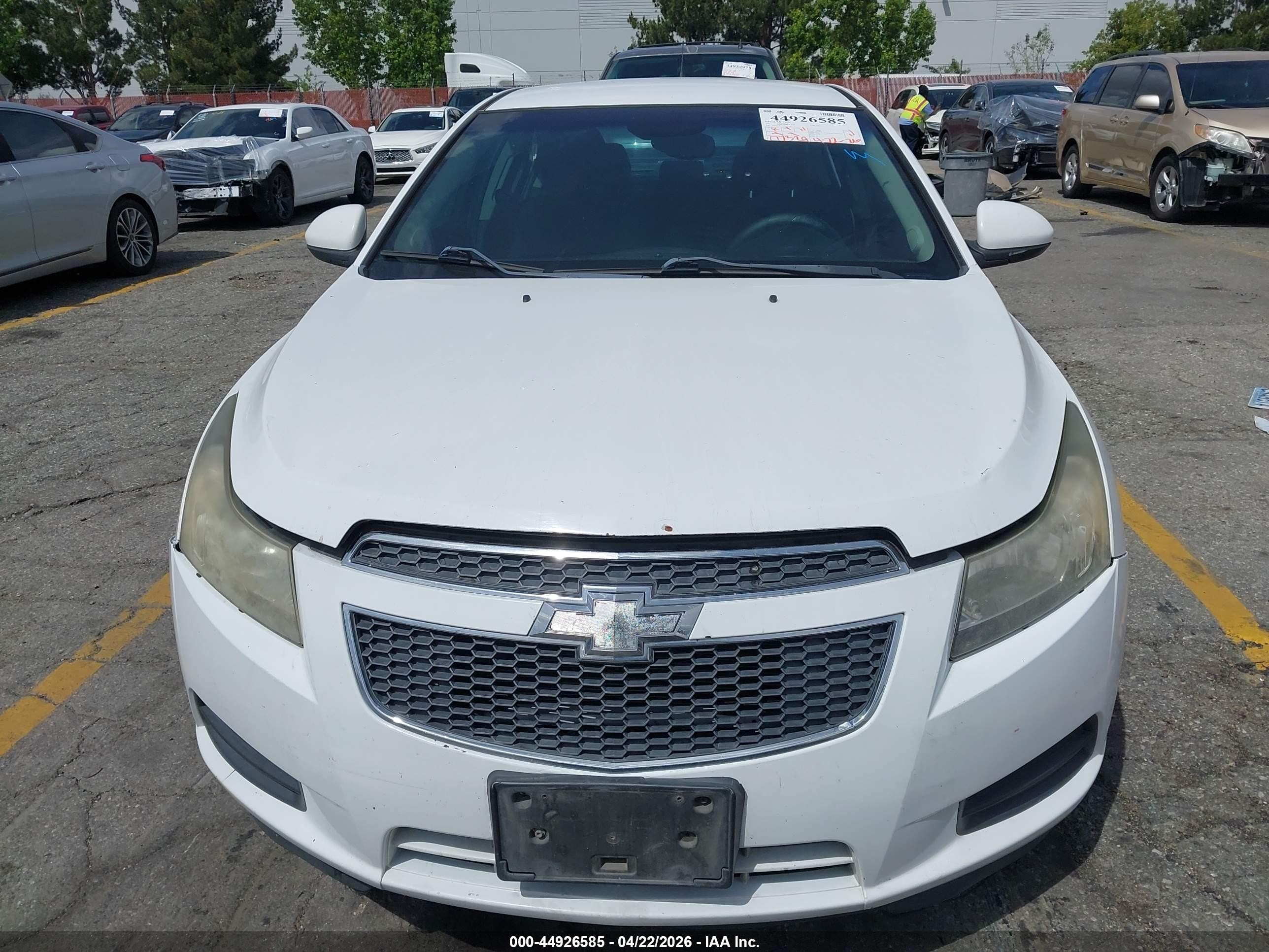 2011 Chevrolet Cruze 1lt White vin: 1G1PF5S96B7228304