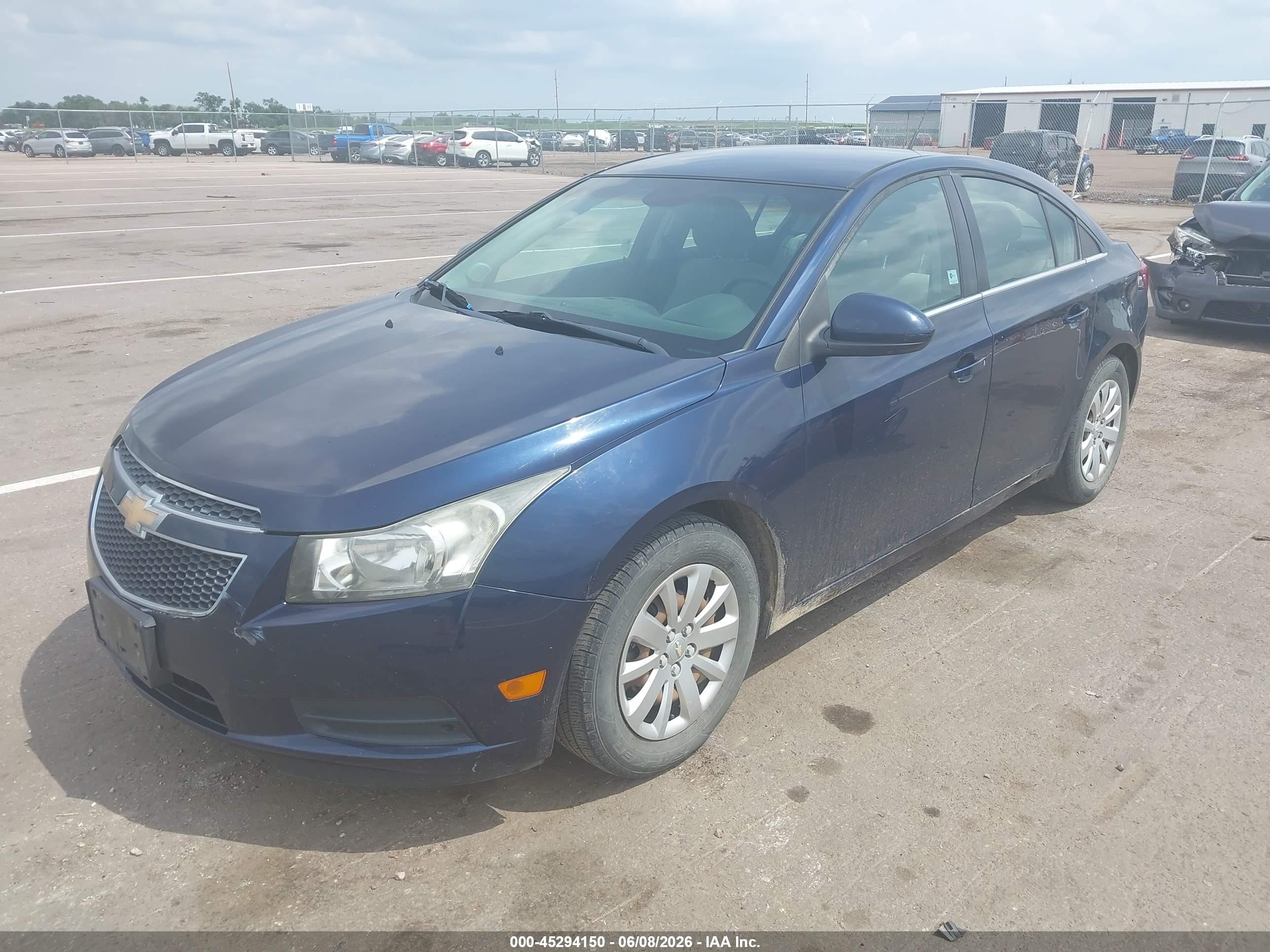 2011 Chevrolet Cruze 1lt Blue vin: 1G1PF5S97B7105160