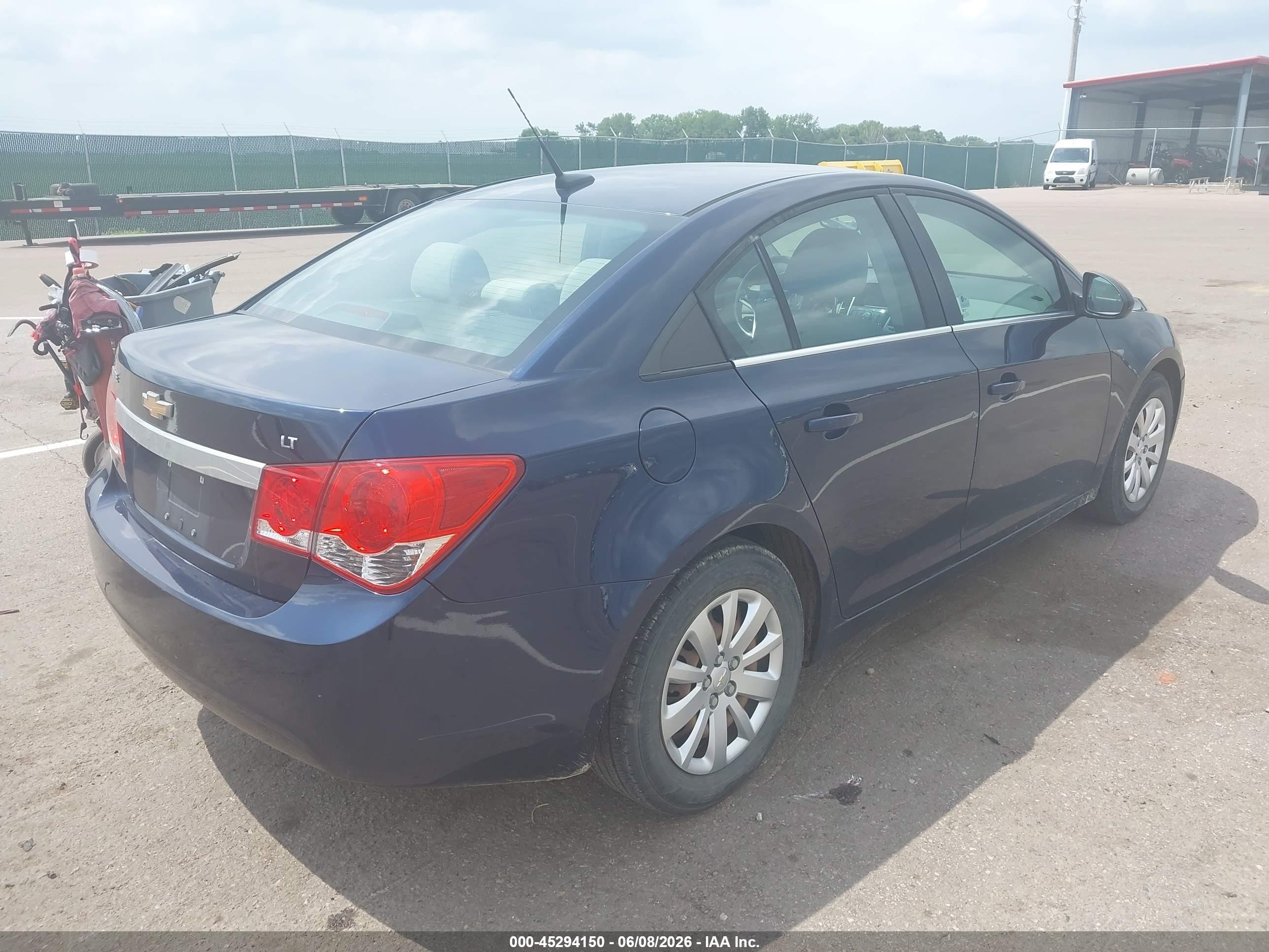 2011 Chevrolet Cruze 1lt Blue vin: 1G1PF5S97B7105160