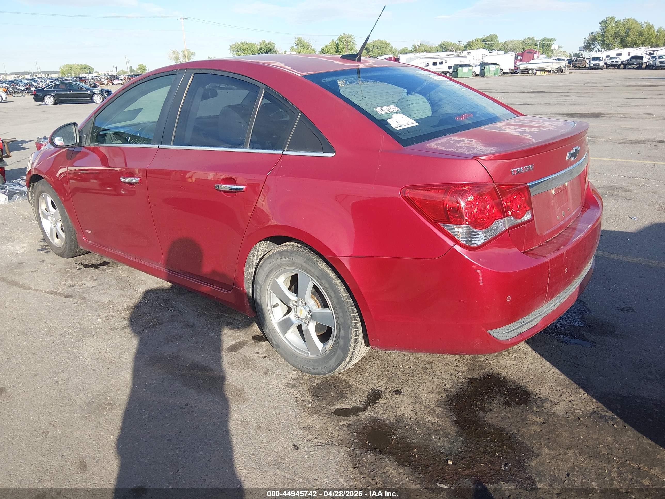2011 Chevrolet Cruze 1lt Burgundy vin: 1G1PF5S97B7202973